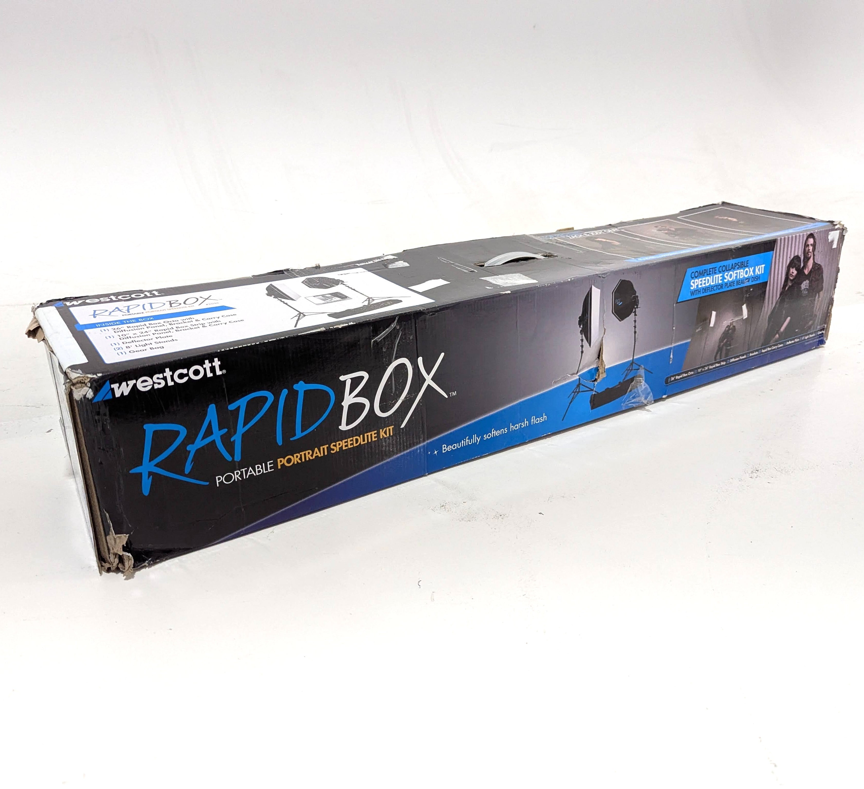 Open Box Excellent Condition Westcott Rapid Box 2 Light Speedlite Kit - Professional Photography Lighting for Studio, Portrait & Product Shots