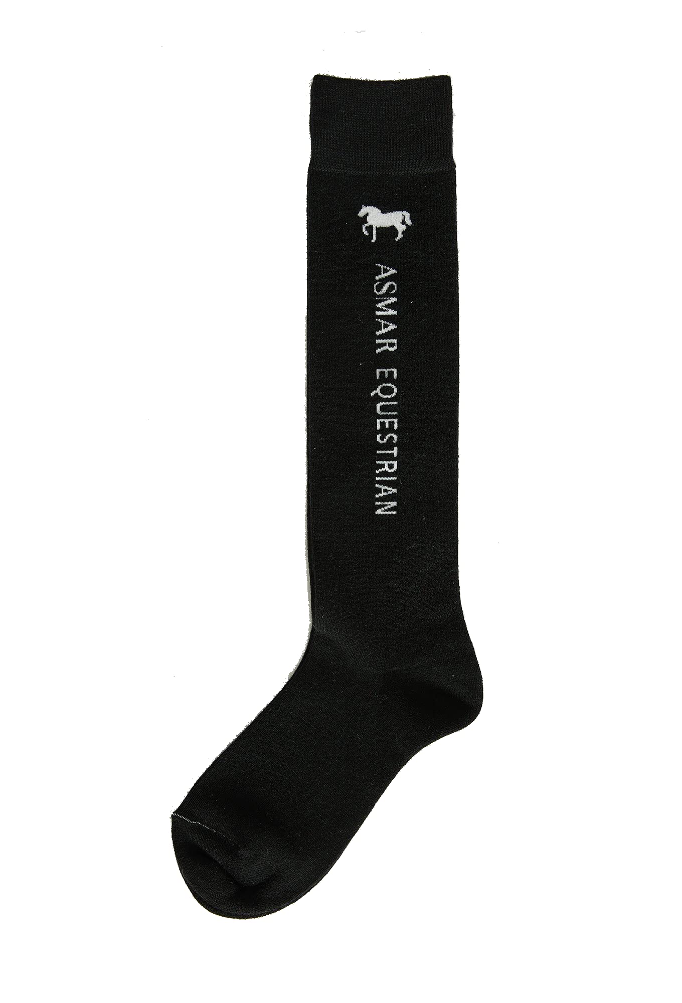 Asmar Equestrian Tall Boot Socks for Horse Riding - Breathable Knee-High Socks for Equestrians & Dressage - Perfect for Riding Boots, Horse Shows & Stable Work (Black, Large)