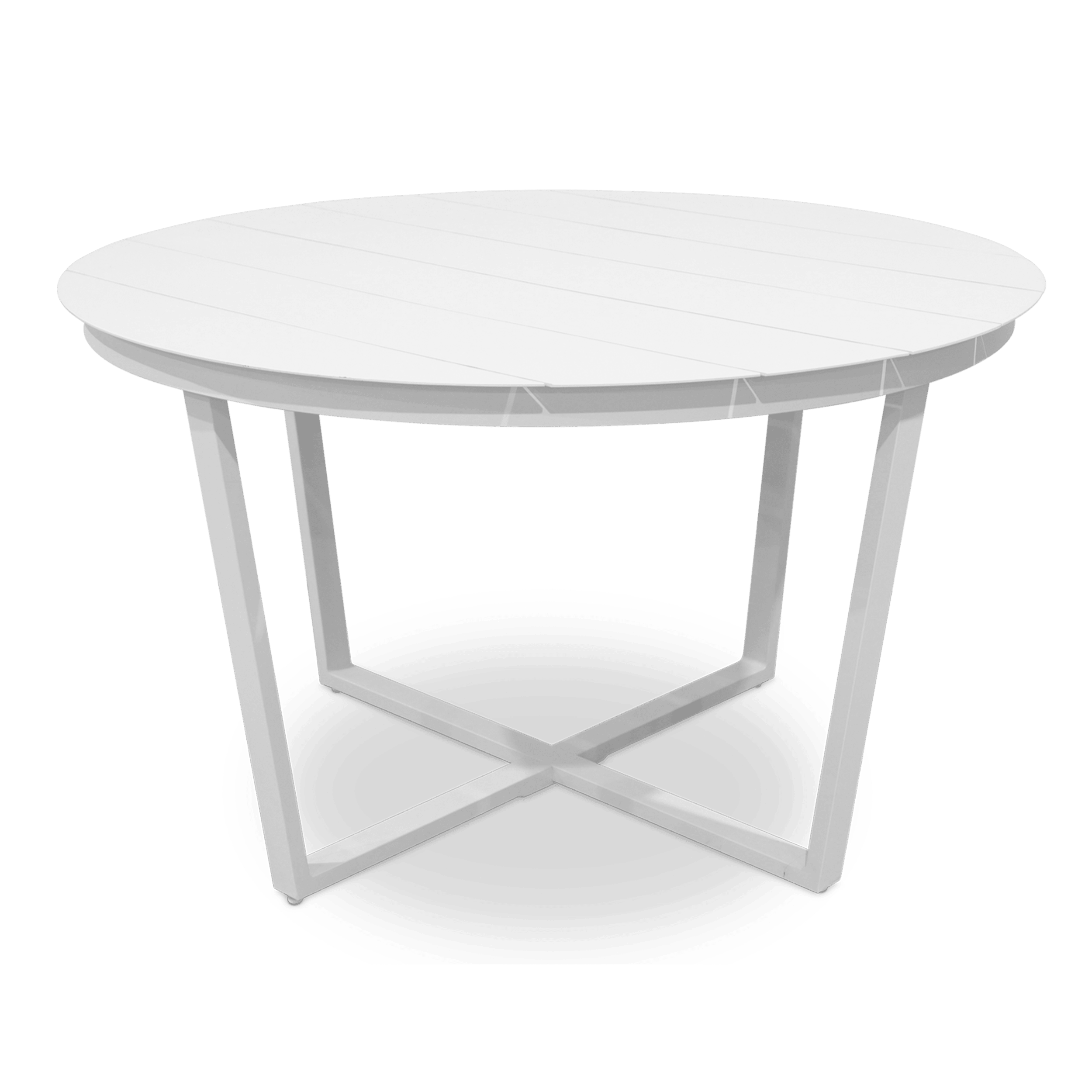 Amalfi Round 5-Piece Outdoor Dining Set with Aluminum Chairs - Patio, Garden, Poolside Furniture for Backyard & Outdoor Entertaining