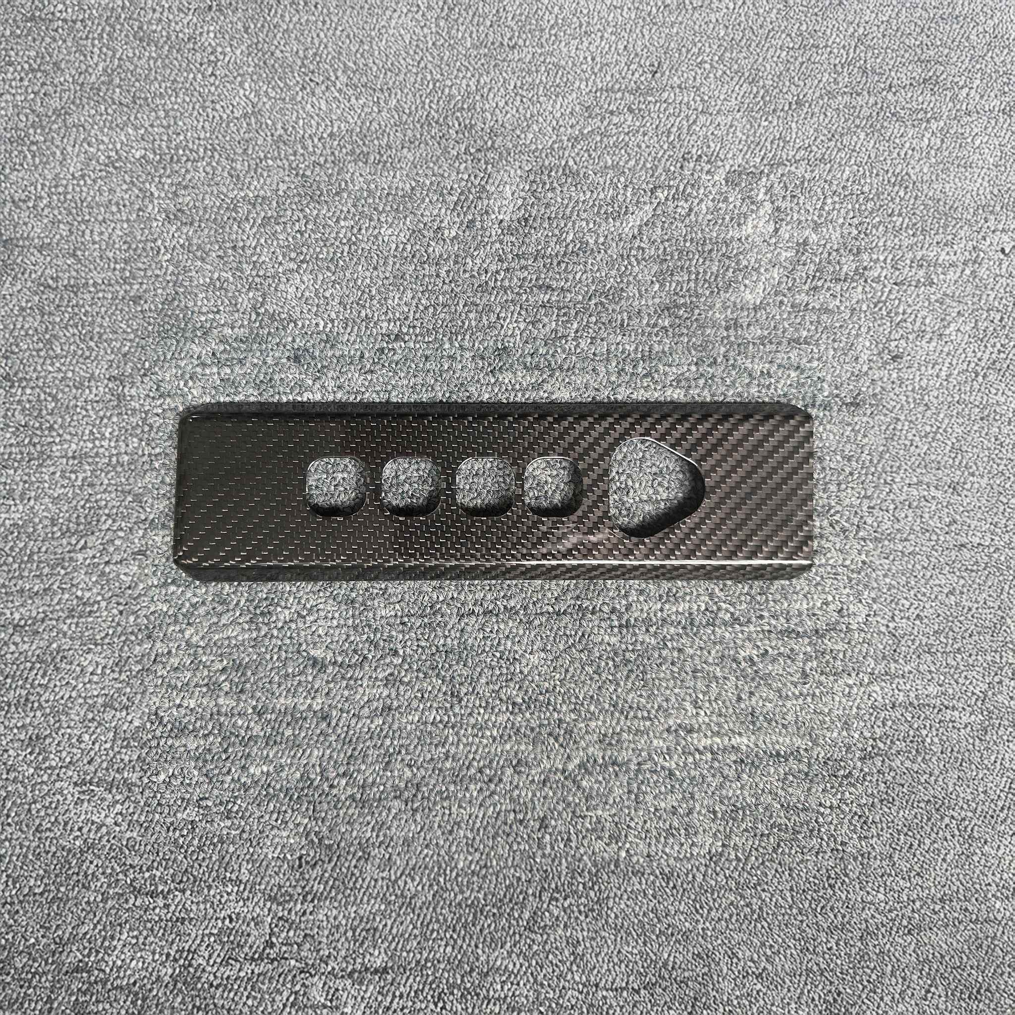 Premium Real Carbon Fiber Cybertruck Shift Buttons & Overhead Console Trim Cover - Upgrade Interior Accessories for Tesla Cybertruck - Perfect for Car Enthusiasts & Custom Modifications