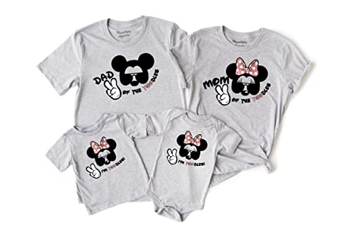 Minnie Mouse Inspired Twodles T-Shirt - Disney Vacation Family Shirt for Moms & Dads - Matching Couple & Parent-Child Outfits for Theme Parks & Disney Trips