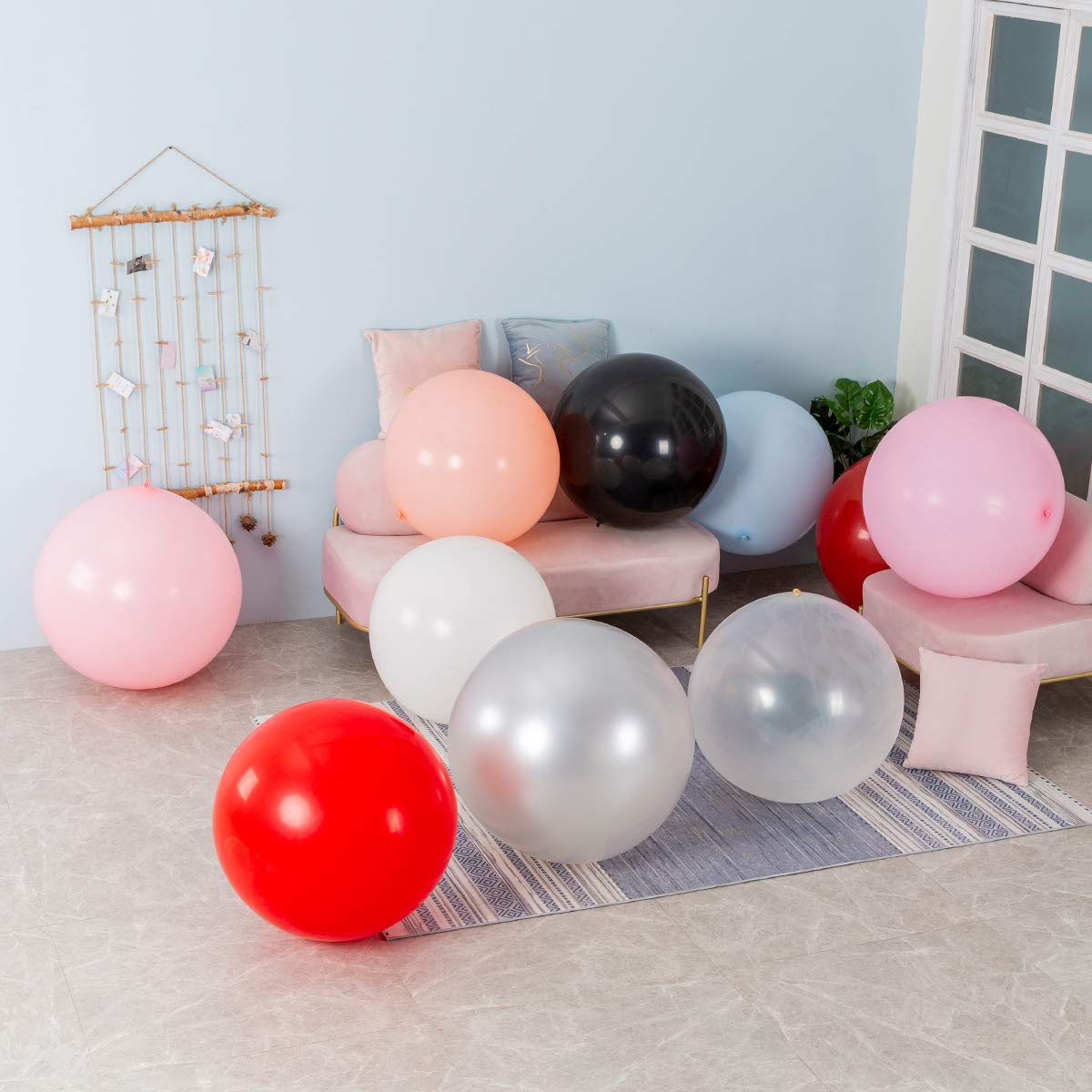 36 Inch Large Round Orange Latex Balloons - 6 Pack of Thick Giant Party Balloons for Birthday, Wedding & Event Decorations - Perfect for Indoor & Outdoor Celebrations