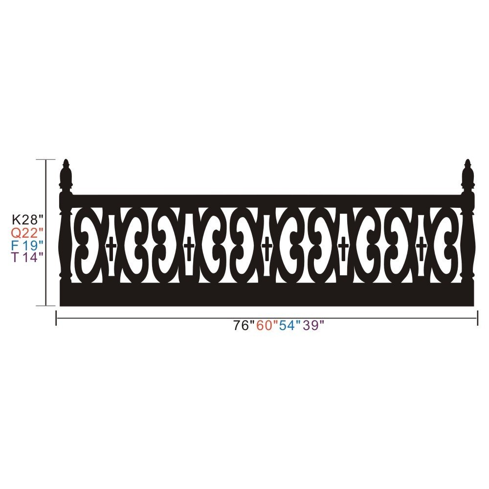 Carved Wood Headboard Wall Decal - Peel & Stick Vinyl Wall Art for Bedroom Decor - Elegant Black Wooden Headboard Sticker (Small Size) - Perfect for Master Bedrooms, Guest Rooms & Apartment Decor