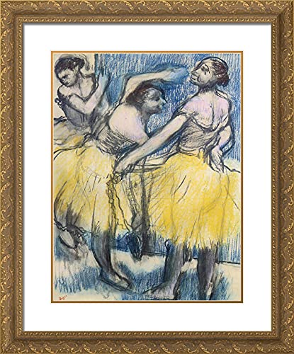 Gold Ornate Wood Frame with Double Matting