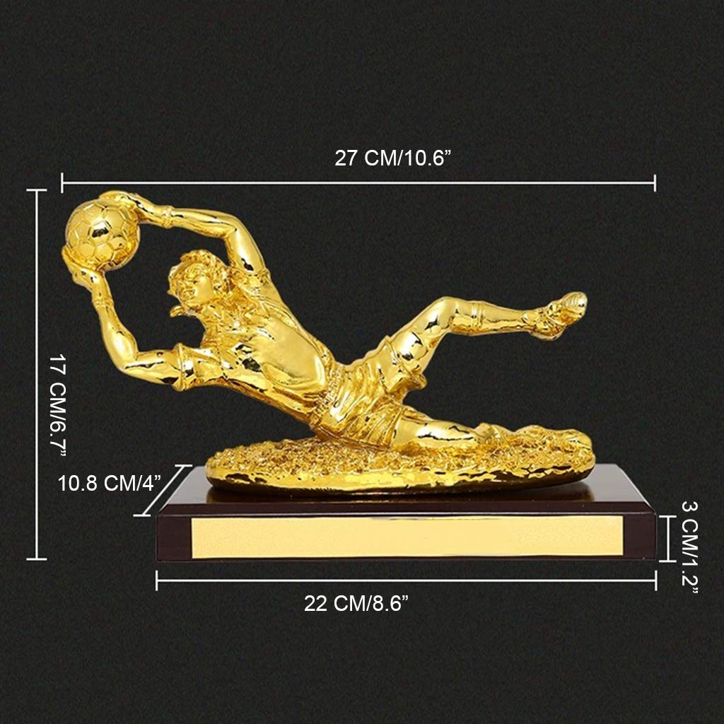 BOFANGSM Custom Brass Soccer Trophy - Football Goalkeeper Award for Fans, Souvenirs, Collections & Gifts | Perfect for Tournaments, Awards Ceremonies & Sports Decor