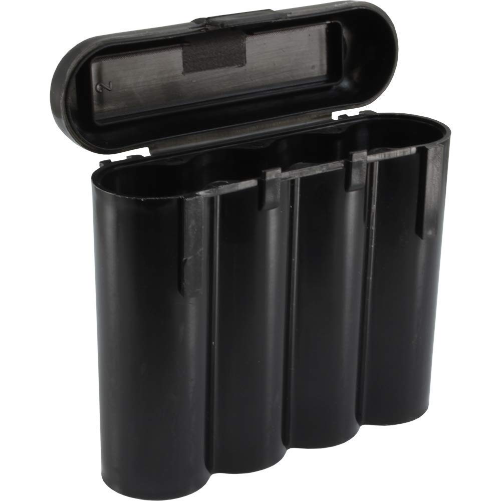 Birdz 1 Black 18650 & CR123A 4-Slot Battery Holder Storage Case - Durable Plastic Organizer for 18650 Batteries - Perfect for Vape Mods, Flashlights, and Electronic Devices