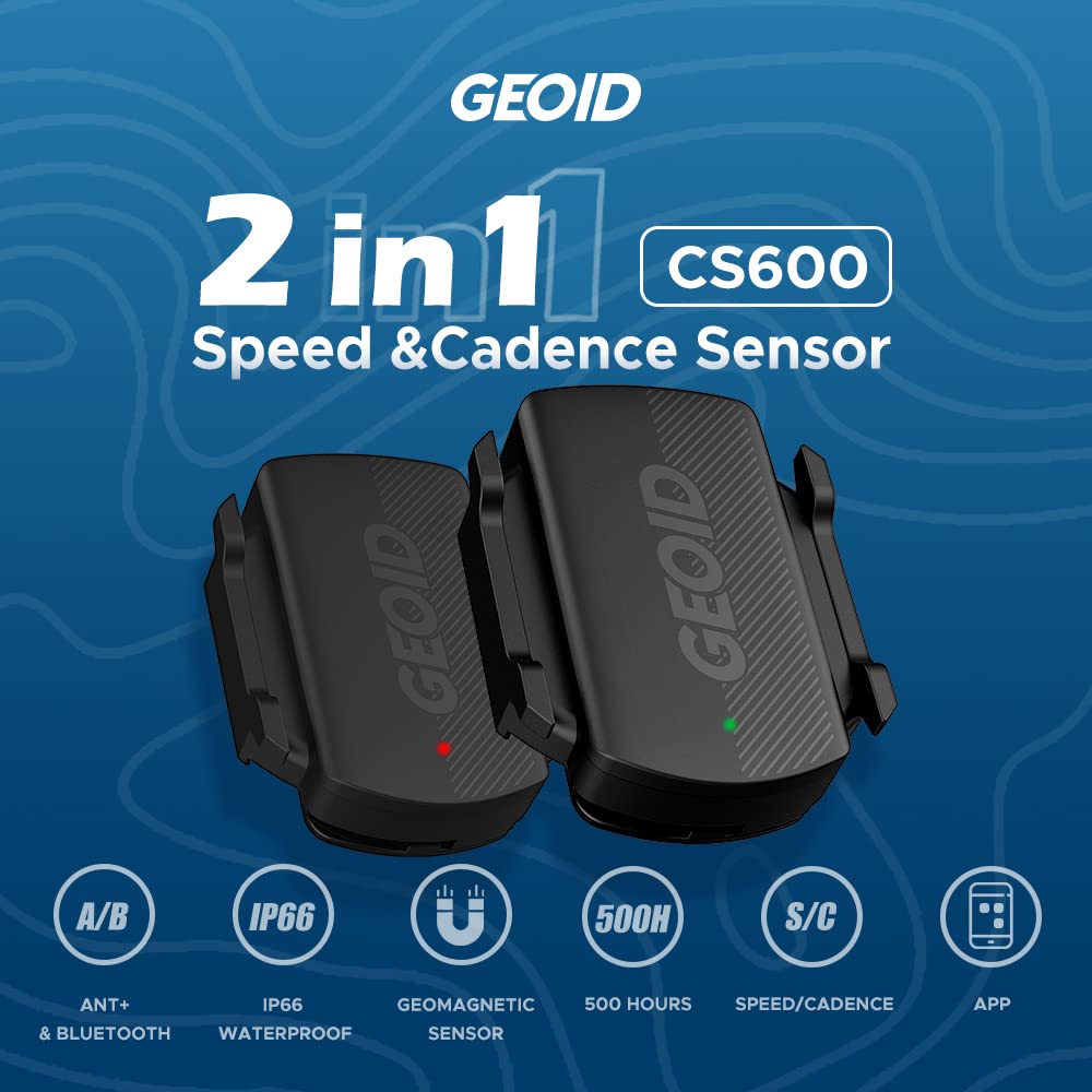 CS600 Wireless Bike Cadence Sensor - ANT+/Bluetooth RPM Speed Sensor for Cycling | Compatible with Garmin, Wahoo, Polar Bike Computers & Smartwatches | iOS/Android Fitness Apps | Indoor/Outdoor Training & Performance Tracking