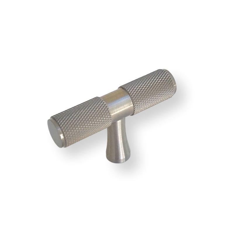 Brushed Nickel Solid Texture Knurled Drawer Pulls and Knobs - Premium Cabinet Hardware for Kitchen, Bathroom & Furniture (Set of 10) - Easy Installation & Modern Home Decor Upgrade