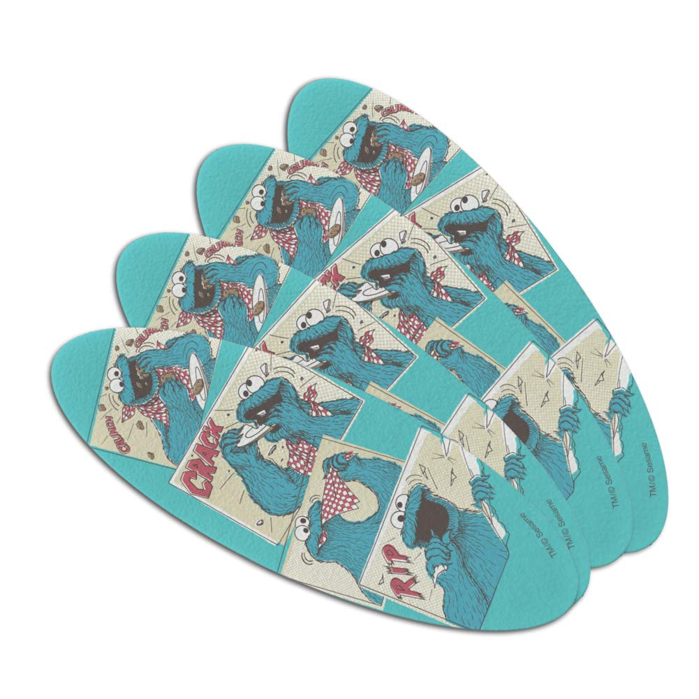 Elmo & Cookie Monster Double-Sided Oval Nail Files - 4 Pack Emery Boards for Manicure | Sesame Street Nail Care Set for Kids & Adults | Perfect for Home, Travel & Gift Giving