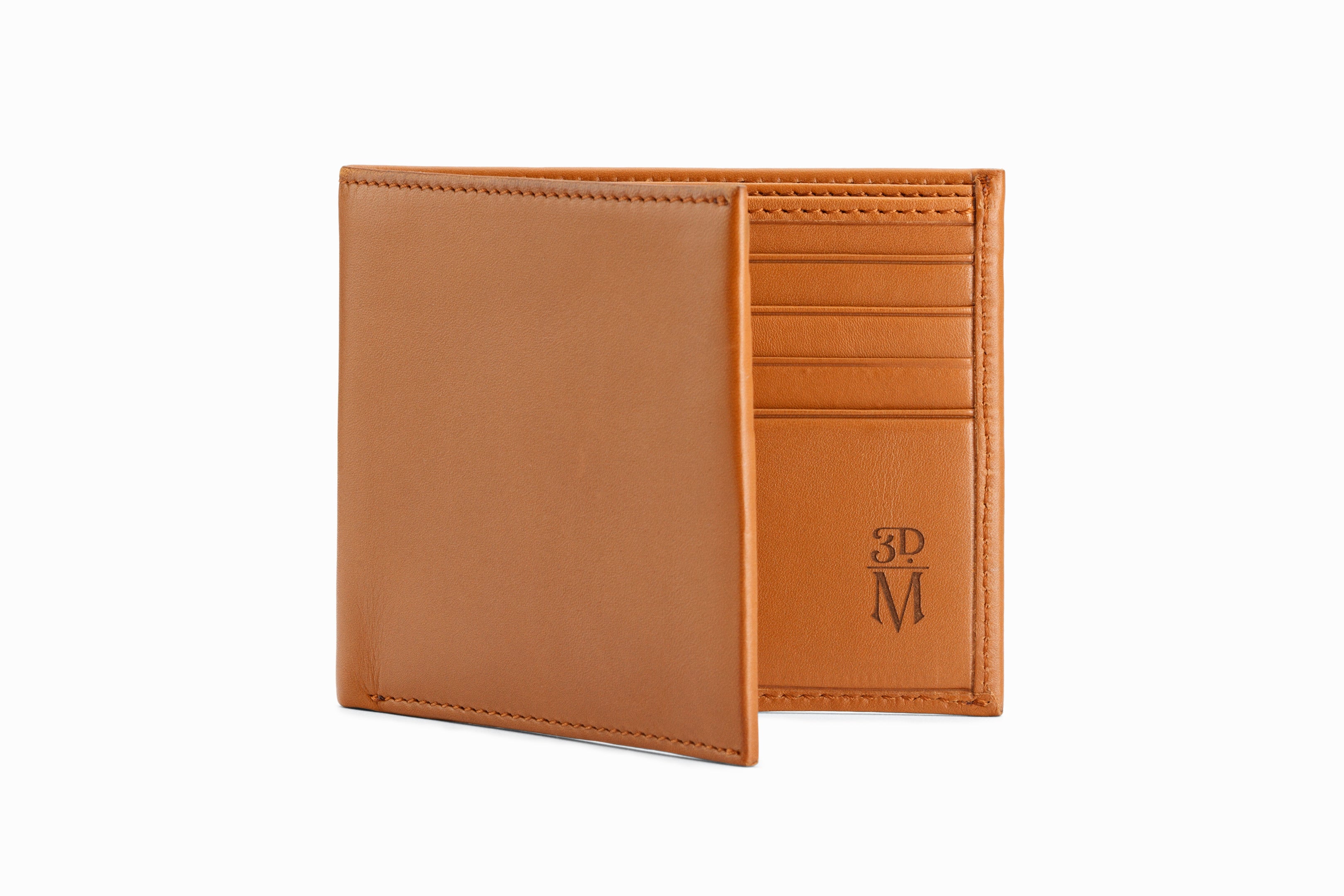 Slim Leather Wallet for Men - Genuine Tan Brown RFID Blocking Minimalist Bifold Wallet - Perfect for Everyday Carry, Travel & Business Use