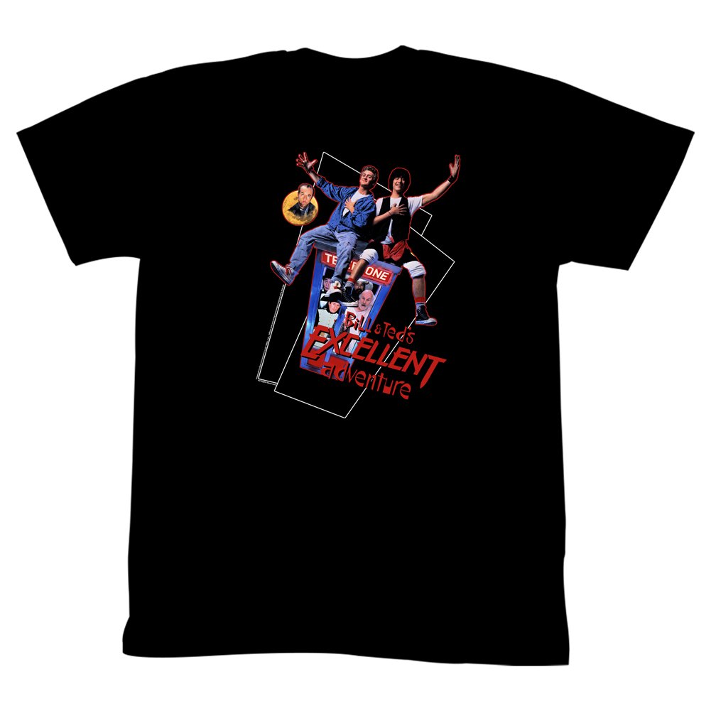 Bill & Ted's Excellent Adventure Sci-Fi Comedy Movie Poster T-Shirt for Men & Women - Vintage Retro Film Fan Gift & Casual Wear