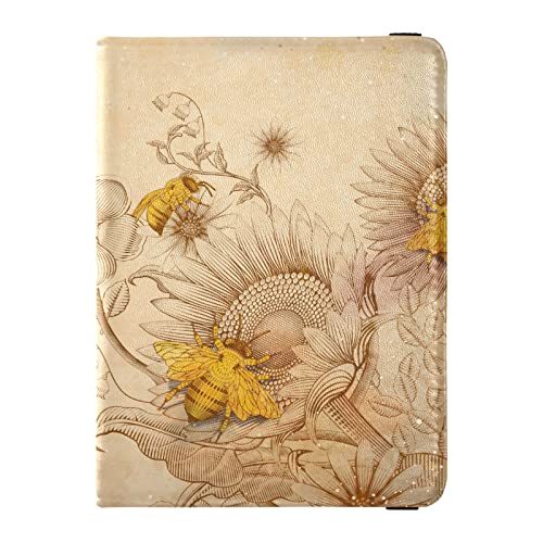 Retro Honey Bees and Sunflowers