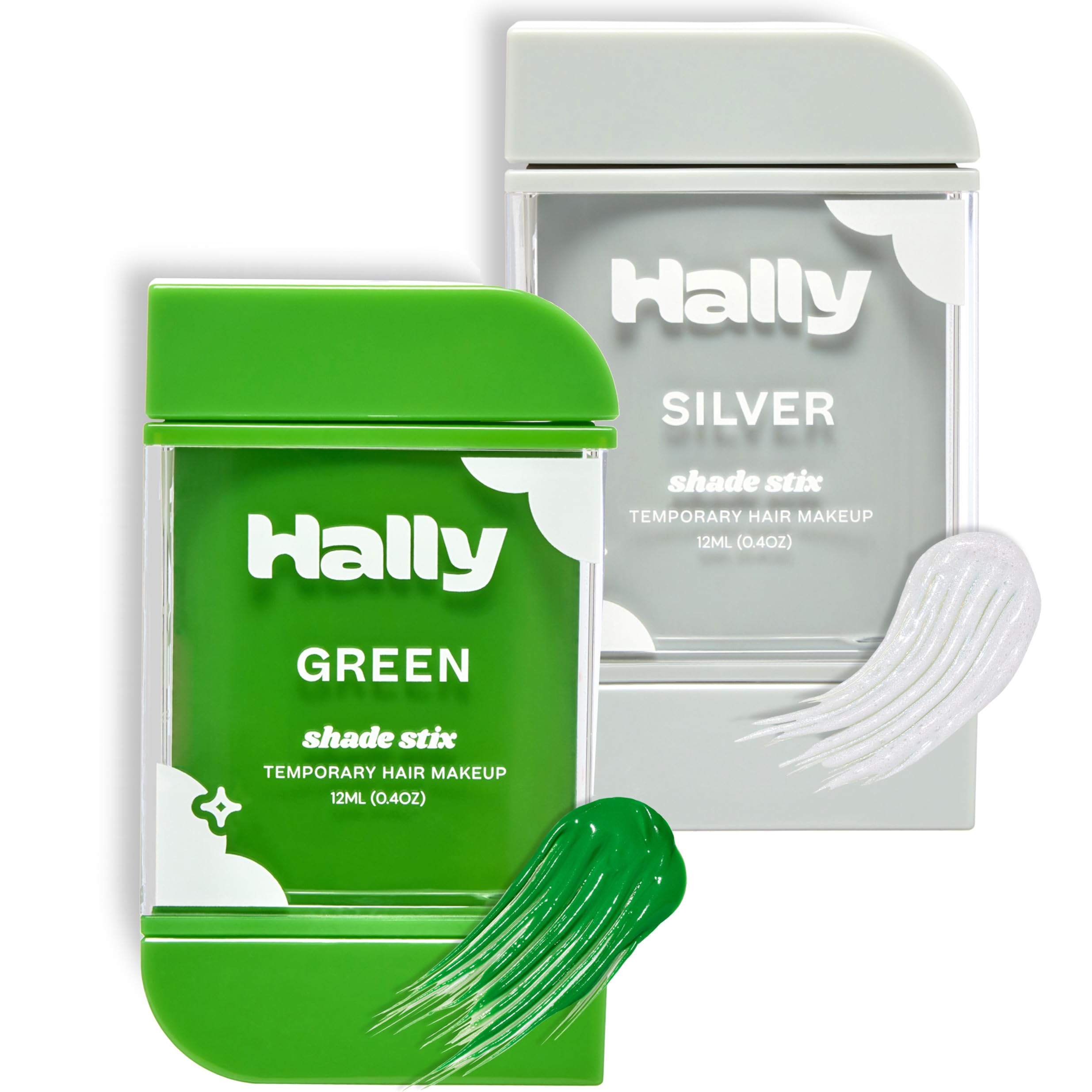 HALLY Shade Stix Blue & Silver Bundle - Temporary Hair Color for Kids | Washable, Safe & Non-Toxic | No Mess Hair Chalk, Spray or Gel | Easy One-Day Wash Out Hair Dye for Boys & Girls | Perfect for Halloween, Costume Parties & School Spirit Days