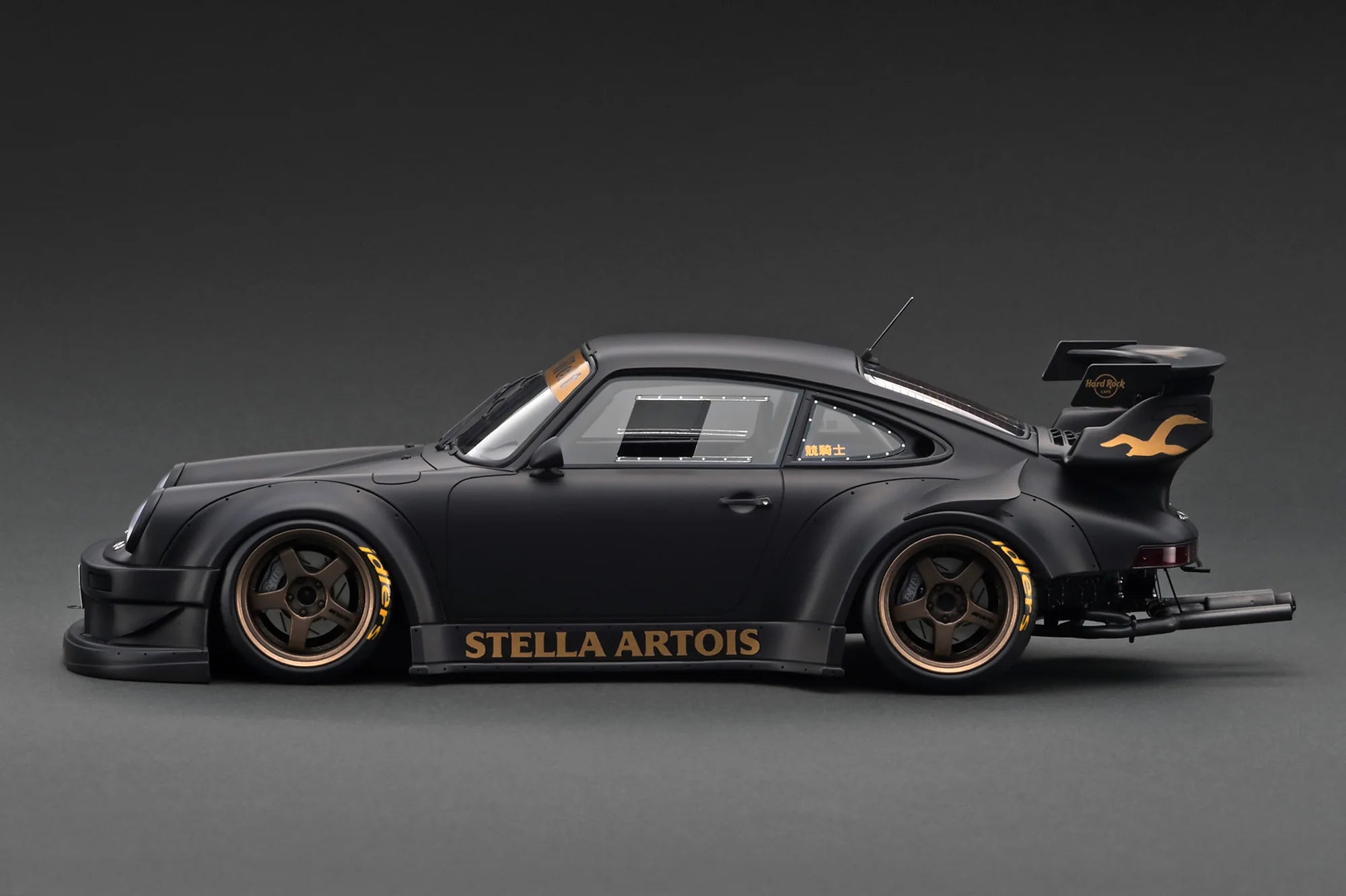 1:18 Scale Porsche 930 Turbo Matte Black Diecast Model Car - Collectible Sports Car Replica for Display, Gifts & Racing Enthusiasts - Perfect for Home Office Decor, Car Shows & Birthday Presents