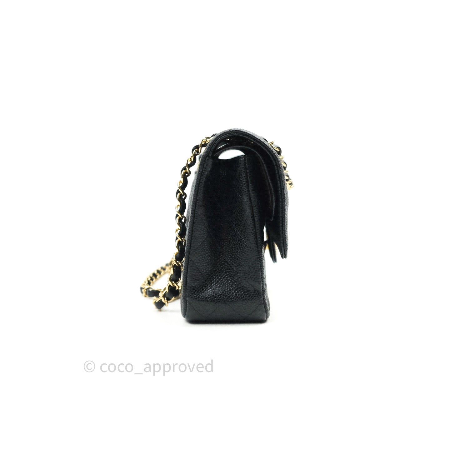 Chanel Classic Double Flap M/L Black Caviar Gold Hardware Bag - Luxury Designer Handbag for Women | Perfect for Evening Events, Parties & Special Occasions