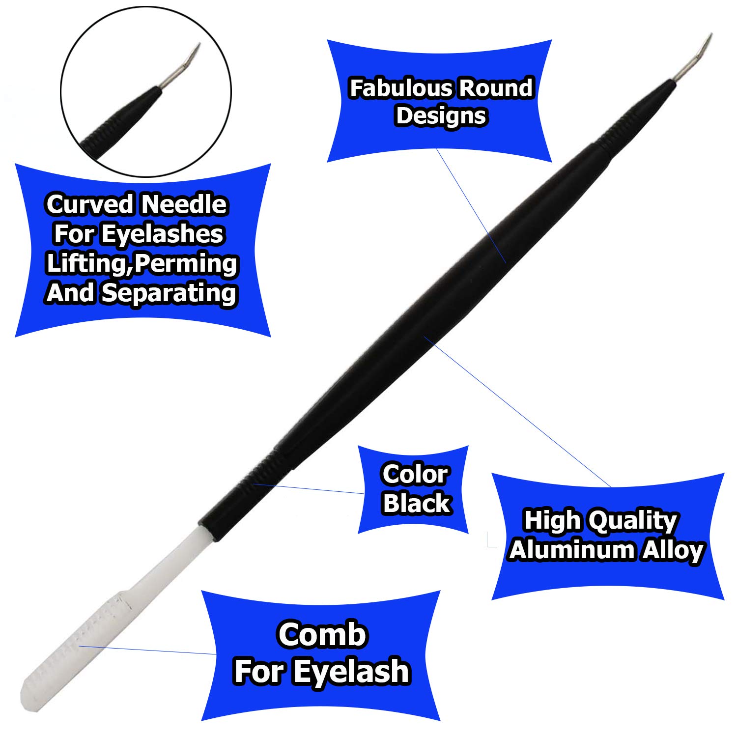 G.S Professional Lash Lift Perm Tool - Metal Eyelash Extension Kit for Salon & Home Use (Black) | Perfect for Eyelash Styling, Volume Lash Lifting & DIY Beauty Treatments