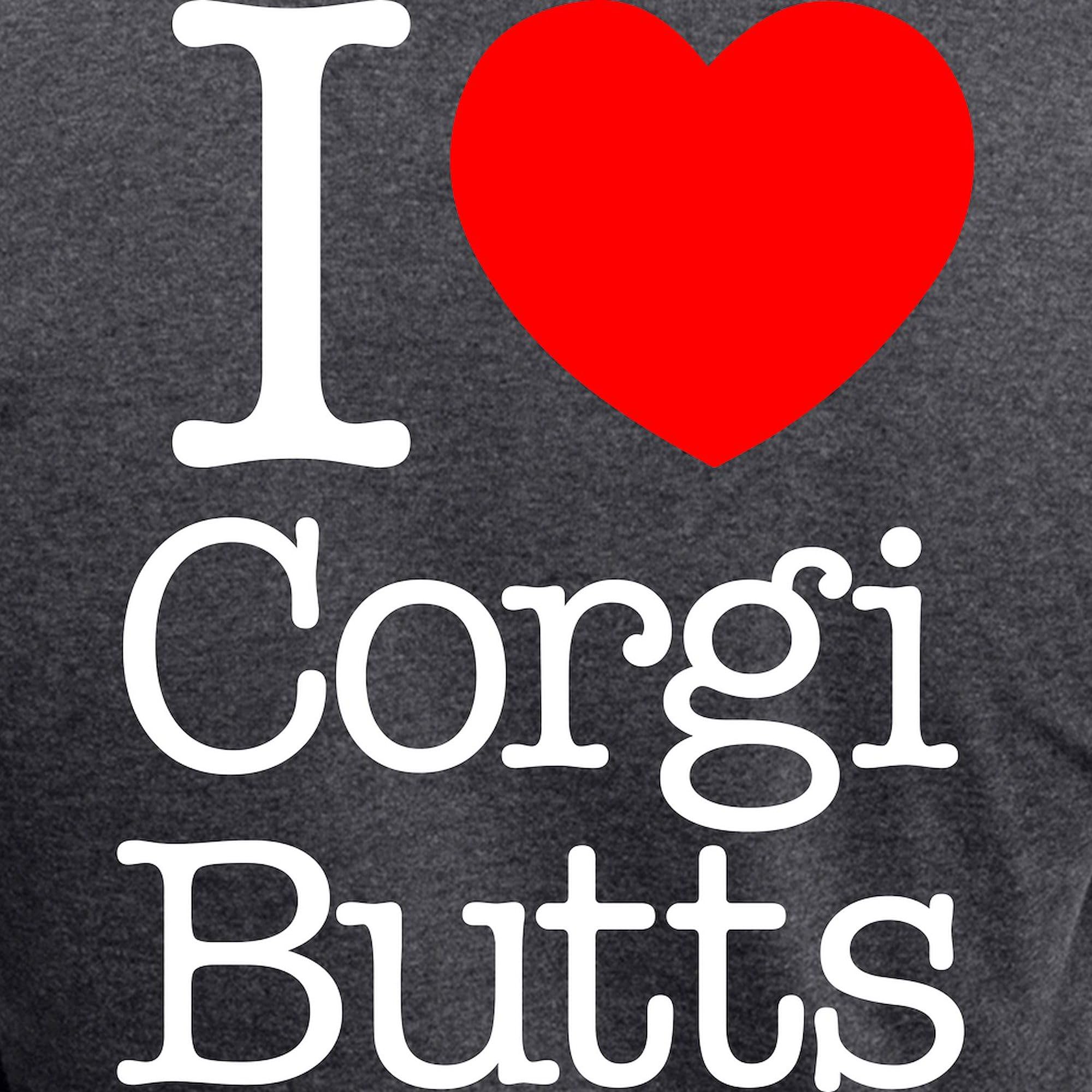 CafePress I Heart Corgi Butts Women's Charcoal Pajama Set - Cute & Comfortable Sleepwear for Dog Lovers - Perfect for Lounge, Sleep & Gifts