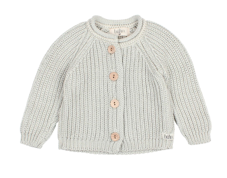 BUHO Baby Cotton Knit Cardigan - Soft & Comfortable Sweater for Boys & Girls (6-24 Months) - Perfect for Playdates, Outings & Cozy Family Time