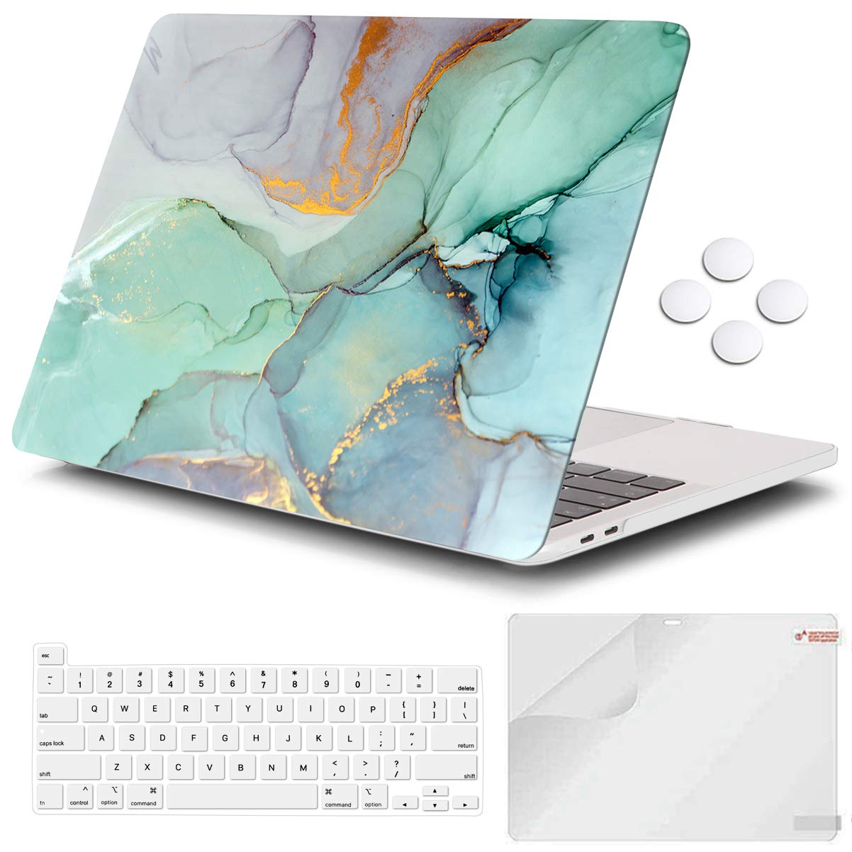 iCasso Hard Shell Case for MacBook Pro 13 inch 2020 (A2338 M1/A2251/A2289) - Protective Cover with Keyboard Protector & Screen Protector - Compatible with Touch Bar Models | Office, Travel & School Use