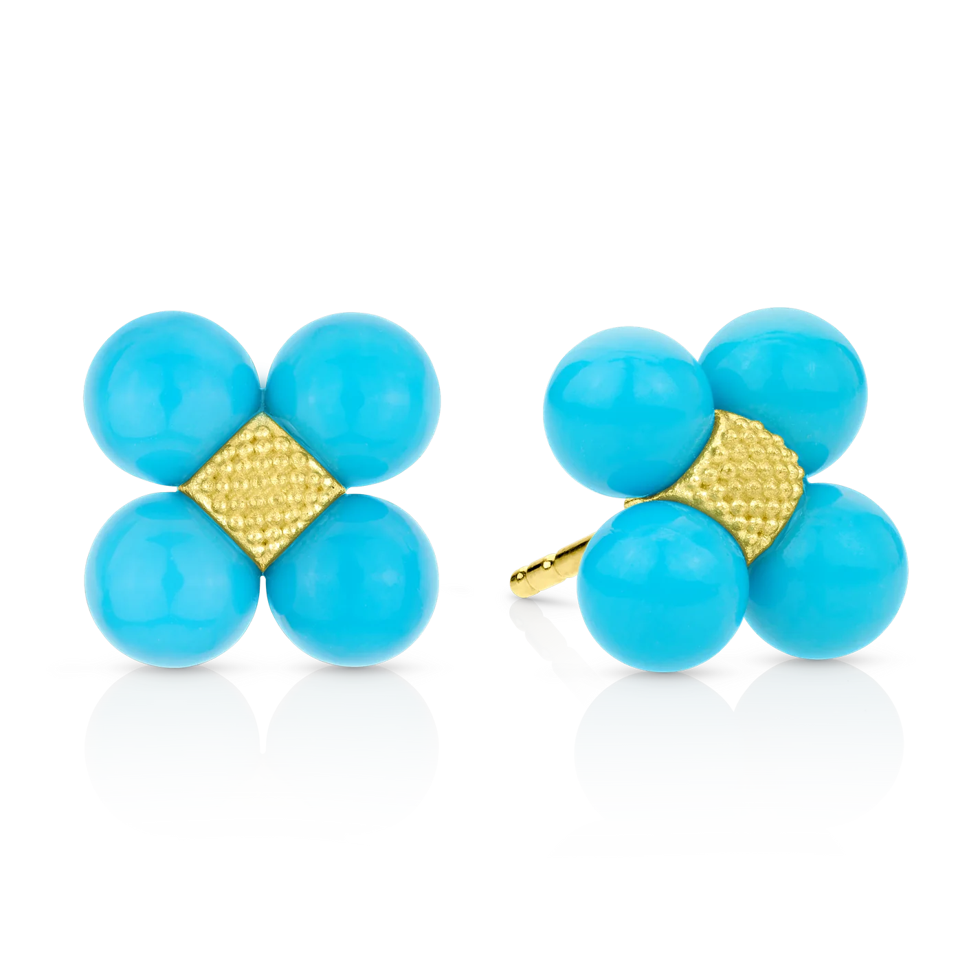 Paul Morelli Turquoise Sequence Stud Earrings - Elegant Blue Gemstone Jewelry for Women | Perfect for Parties, Weddings & Special Occasions