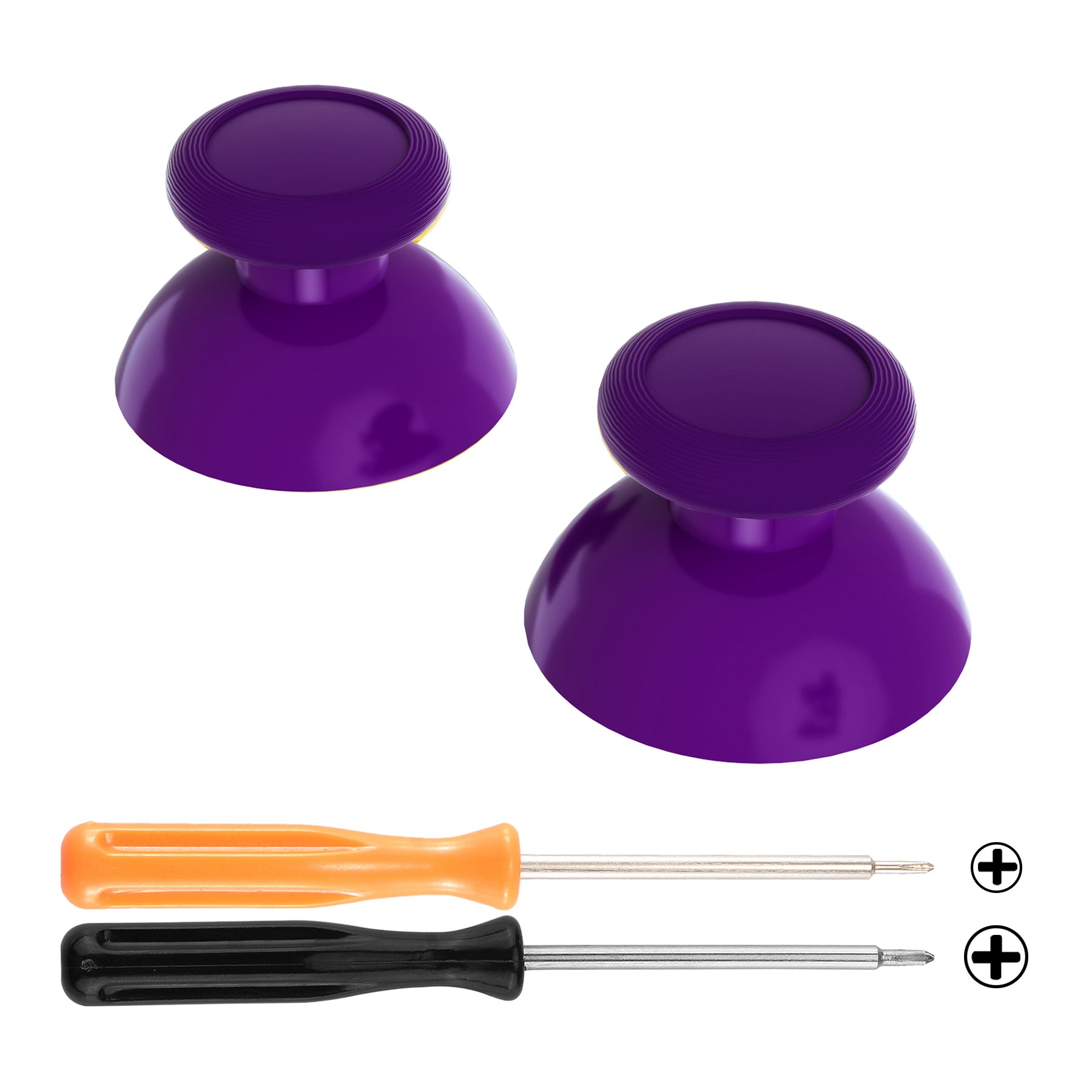 ExtremeRate Purple 3D Replacement Joystick Thumbsticks for Nintendo Switch Pro Controller - Includes Phillips Screwdriver | Enhanced Gaming Comfort for Long Play Sessions