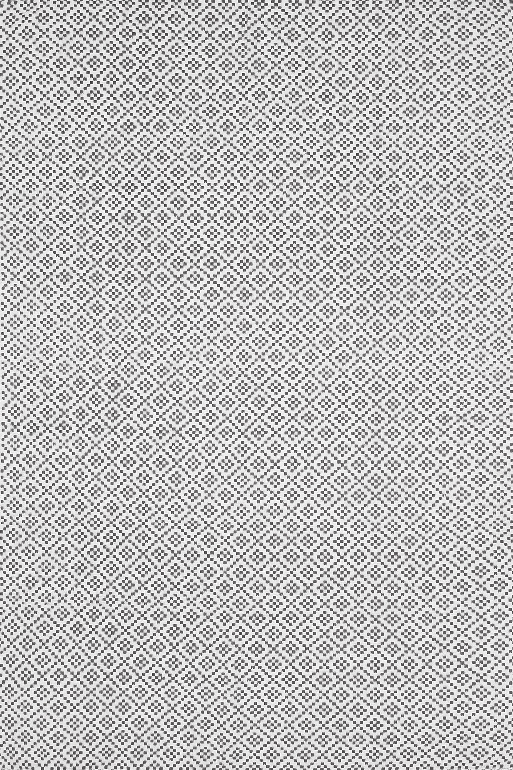 Premium Diamond Cotton Trellis Flatwoven Area Rug - Soft & Durable Grey Indoor Rug for Living Room, Bedroom, or Office Decor