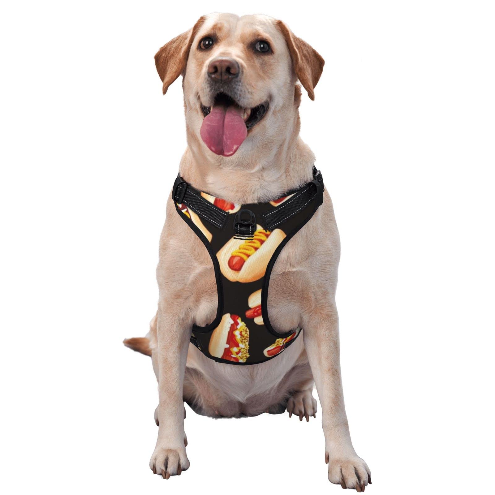 Waterproof Reflective Dog Harness Vest with Leash Set - Adjustable No-Pull 3D Printed Design for Small, Medium & Large Dogs - Perfect for Training, Hunting, Walking & Outdoor Adventures