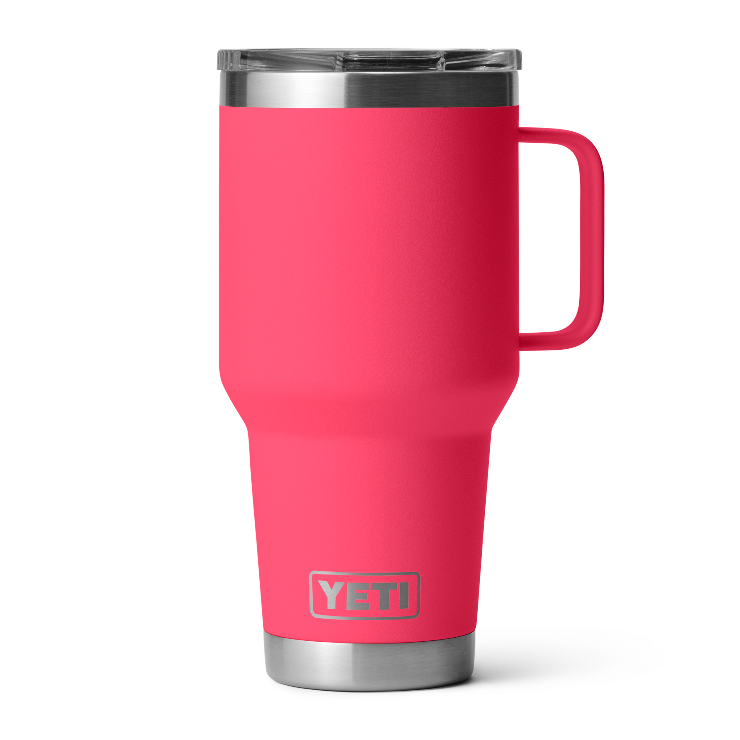 30 oz Rambler Travel Mug - Insulated Stainless Steel Tumbler with Lid, Bimini Pink - Perfect for Coffee, Tea & Cold Drinks On The Go, Office, Camping & Travel