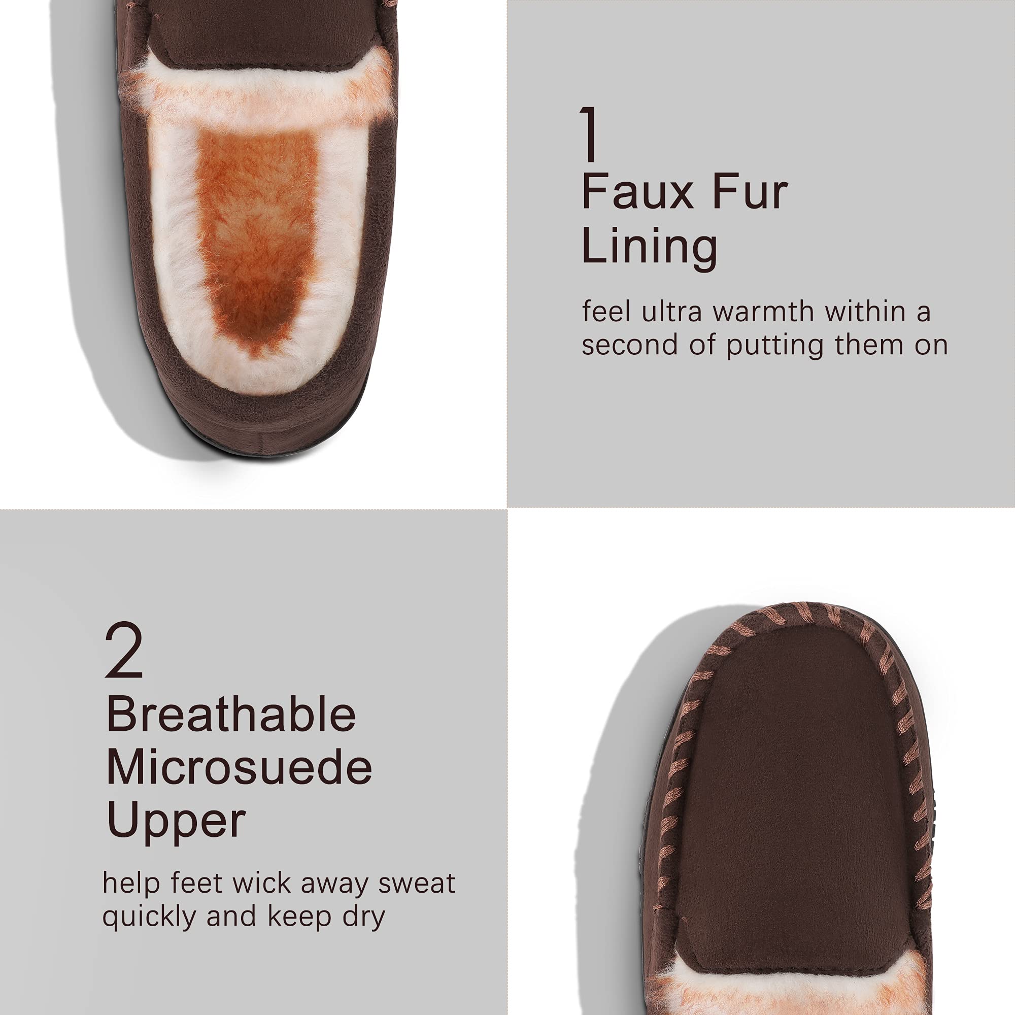 **Boys & Girls Memory Foam Moccasin Slippers - Non-Slip Indoor/Outdoor House Shoes for Kids - Perfect for Home, School & Playtime**