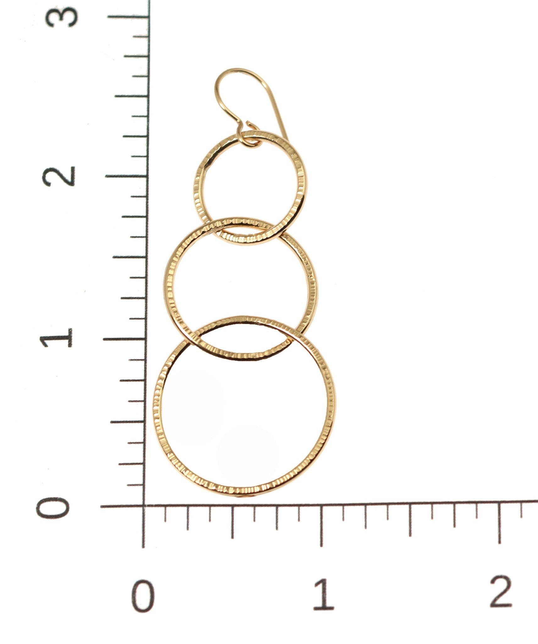 Elegant Chased Bronze Three-Tiered Dangle Earrings for Women - Boho Chic Jewelry for Parties, Weddings & Everyday Wear