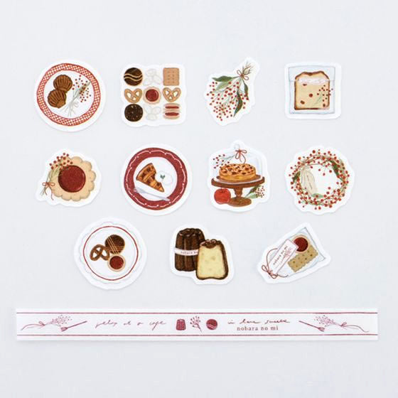 Bande Confectionery Shop Washi Roll Sticker - Decorative Japanese Paper Stickers for Scrapbooking, Journaling, and DIY Crafts - Perfect for Gift Wrapping, Planner Decor, and Stationery Projects