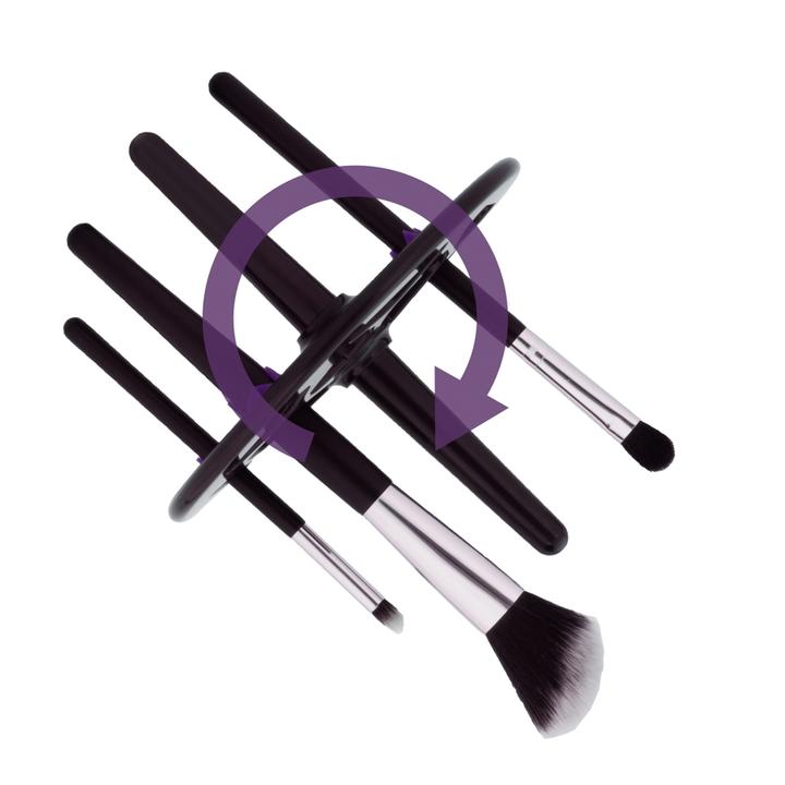 Flip to Dry Brush Organizer & Drying Rack - Space-Saving Makeup Brush Holder for Bathroom Countertop & Vanity Organization | Perfect for Travel & Salon Use