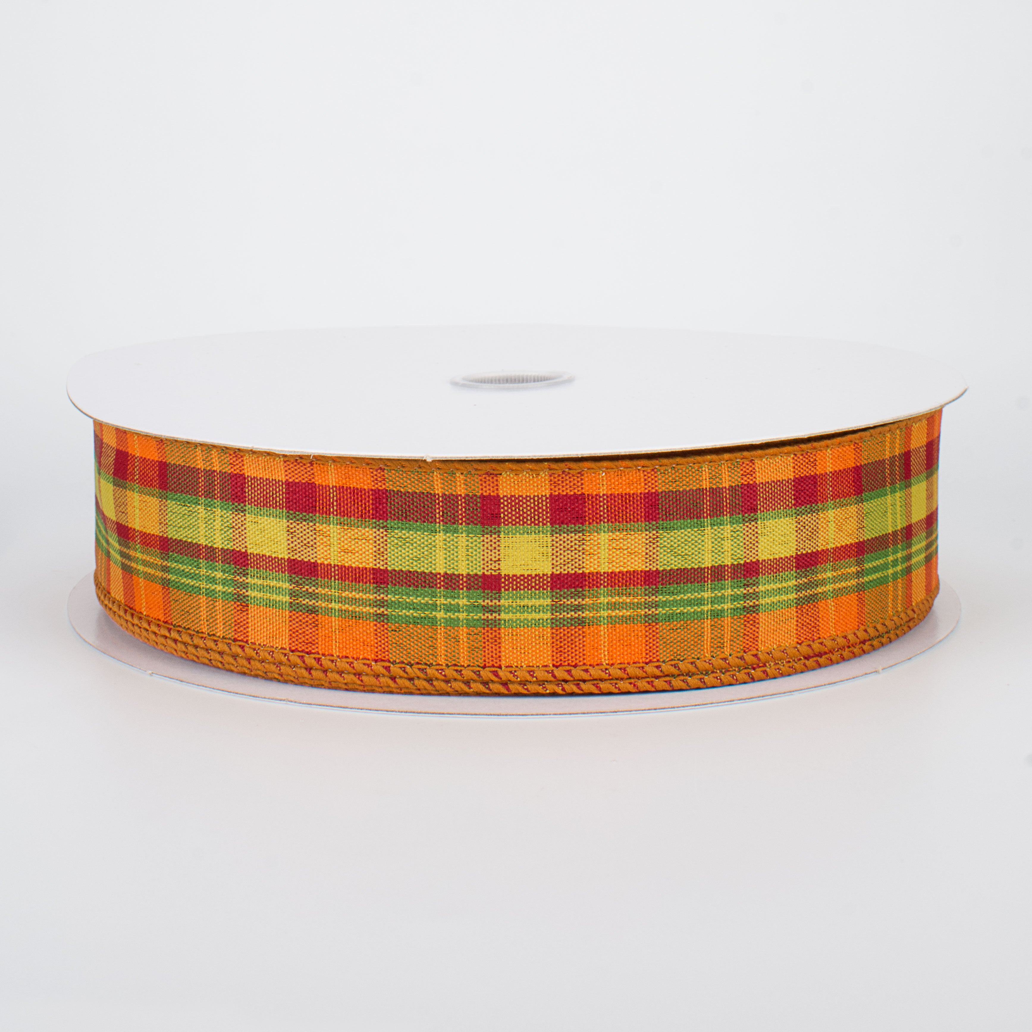 1.5 Inch Fall Value Plaid Ribbon - 50 Yards Bulk Spool for Gift Wrapping, DIY Crafts, Seasonal Decorations and Autumn Party Supplies