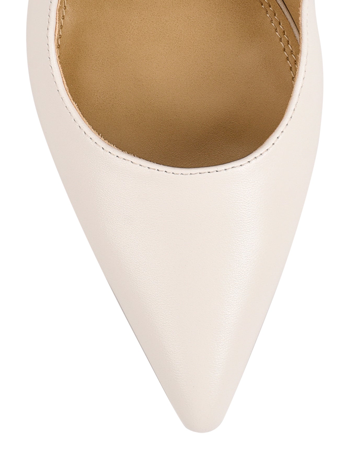 Cipriani Women's Stiletto High Heel Pumps - Chalk White Genuine Leather Dress Shoes for Wedding, Party & Evening Events
