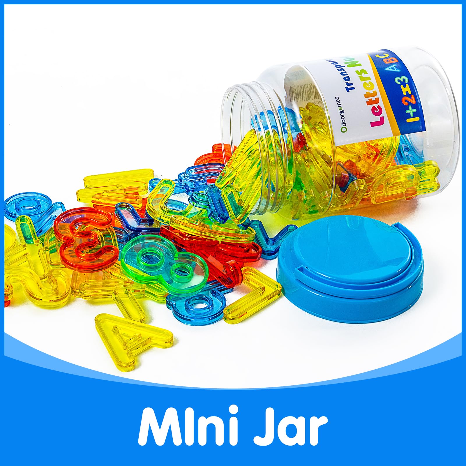 66 Pcs Translucent Letters and Numbers Set - Light Table Toys for Kids, Educational Manipulatives & Learning Accessories - Perfect for Preschool, Homeschool & Sensory Play Activities