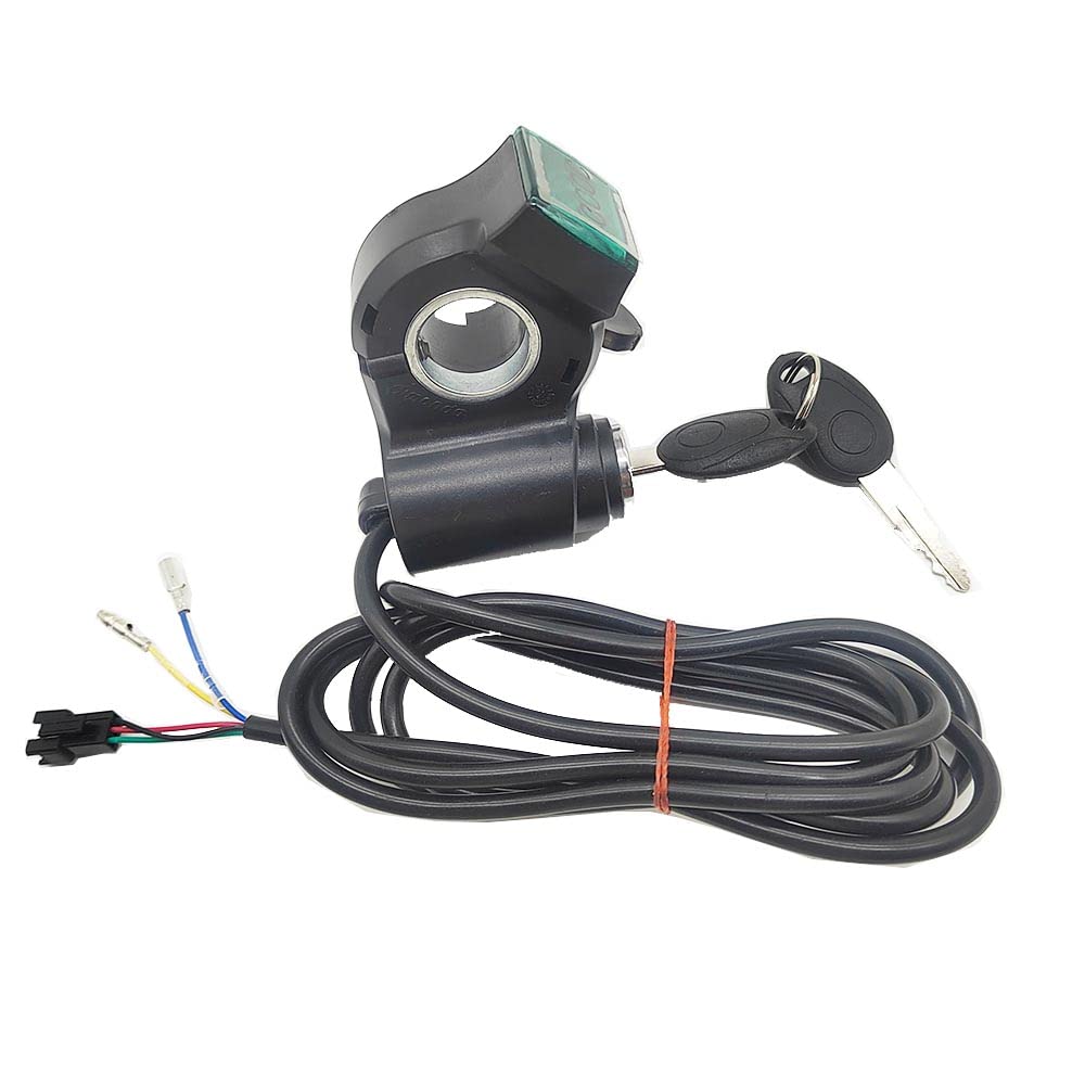12V-99V Electric Scooter Thumb Throttle with LCD Display & Voltage Key Lock - Compatible with E-Bikes & E-Scooters (Green LCD) - Perfect for Commuting & Urban Travel