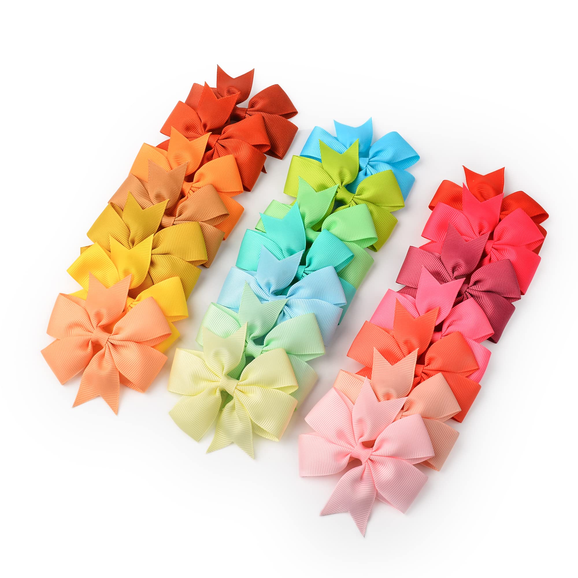Prohouse 70-Piece Grosgrain Ribbon Hair Bows Set - Pinwheel Hair Clips for Girls, Babies, Toddlers & Teens - Perfect for Parties, Gifts & Everyday Styling