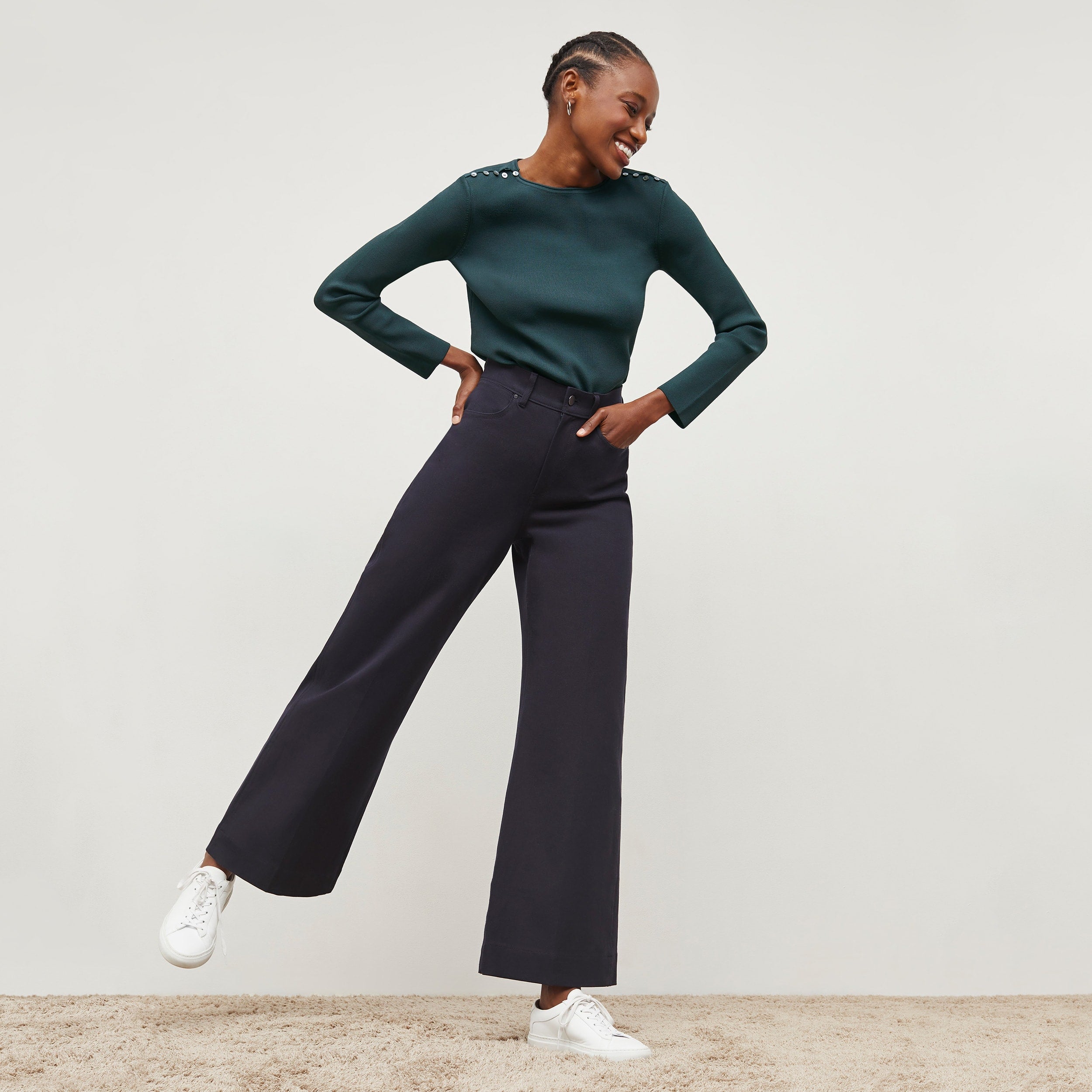 Milo Wide Leg Jeans for Women - Eco-Friendly Stretch Denim Pants with Comfortable Fit - Perfect for Casual Outfits, Workwear & Everyday Style