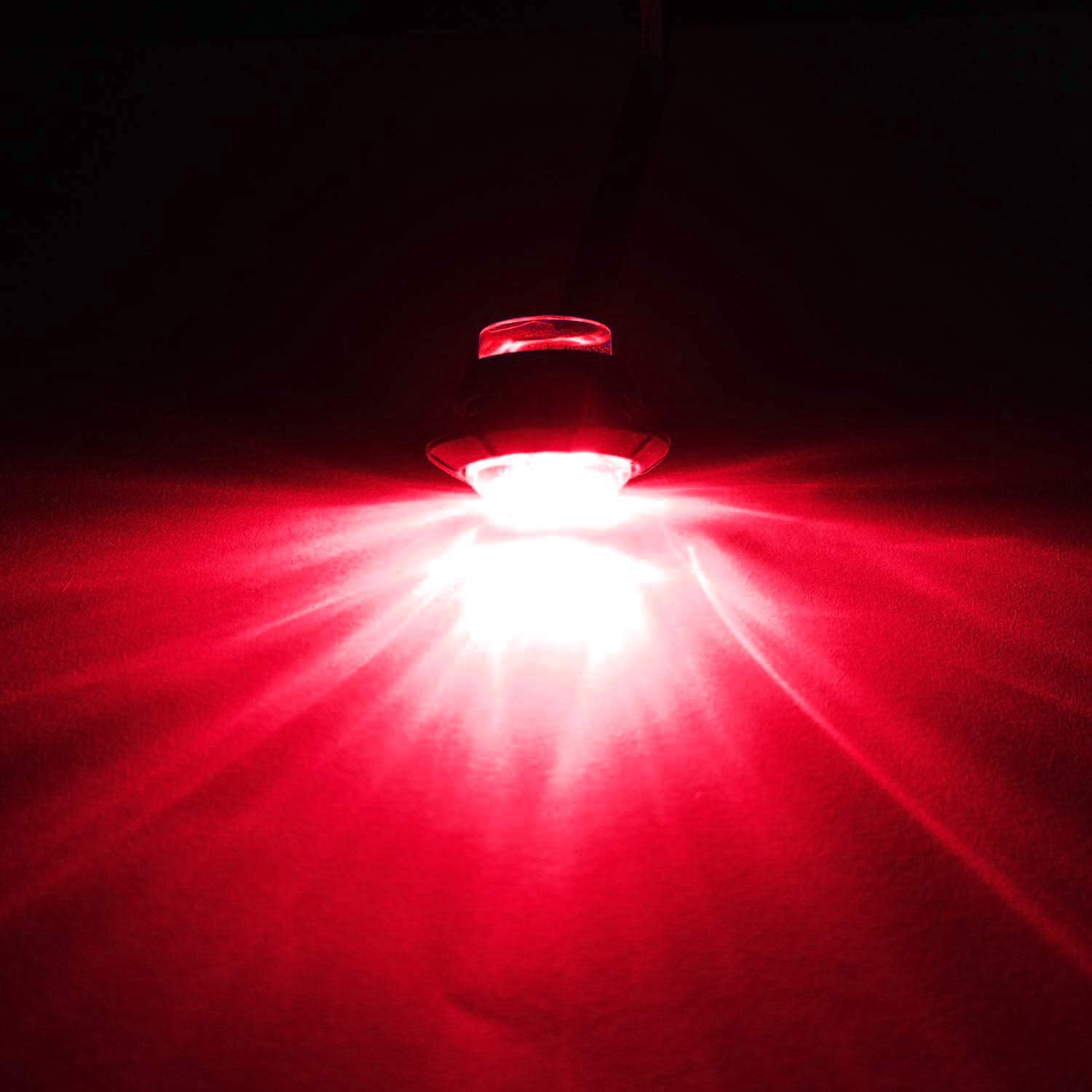 (5 Red + 5 Green) Waterproof Marine Boat LED Lights - 12V Underwater & Deck Courtesy Lighting for Yachts, Boats, Fishing, Pontoons, Sailboats & Kayaks - Perfect for Night Fishing, Docking Safety & Underwater Illumination