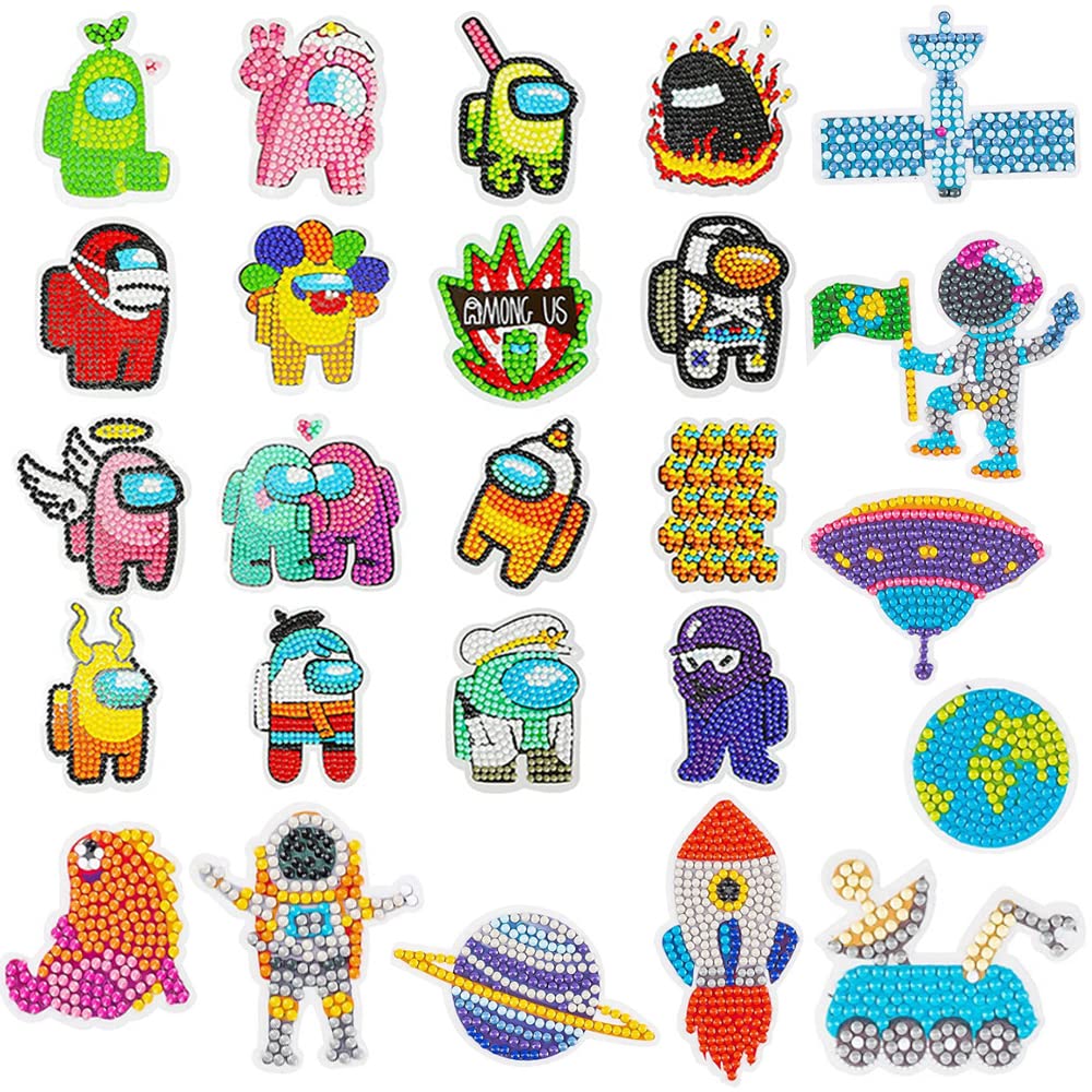 5D DIY Diamond Painting Kits for Kids - 28Pcs Mosaic Art Craft Stickers with Numbers, Fun & Creative Drawing Activity for Boys & Girls - Perfect for Home Decor, Gifts, and Relaxing Family Time