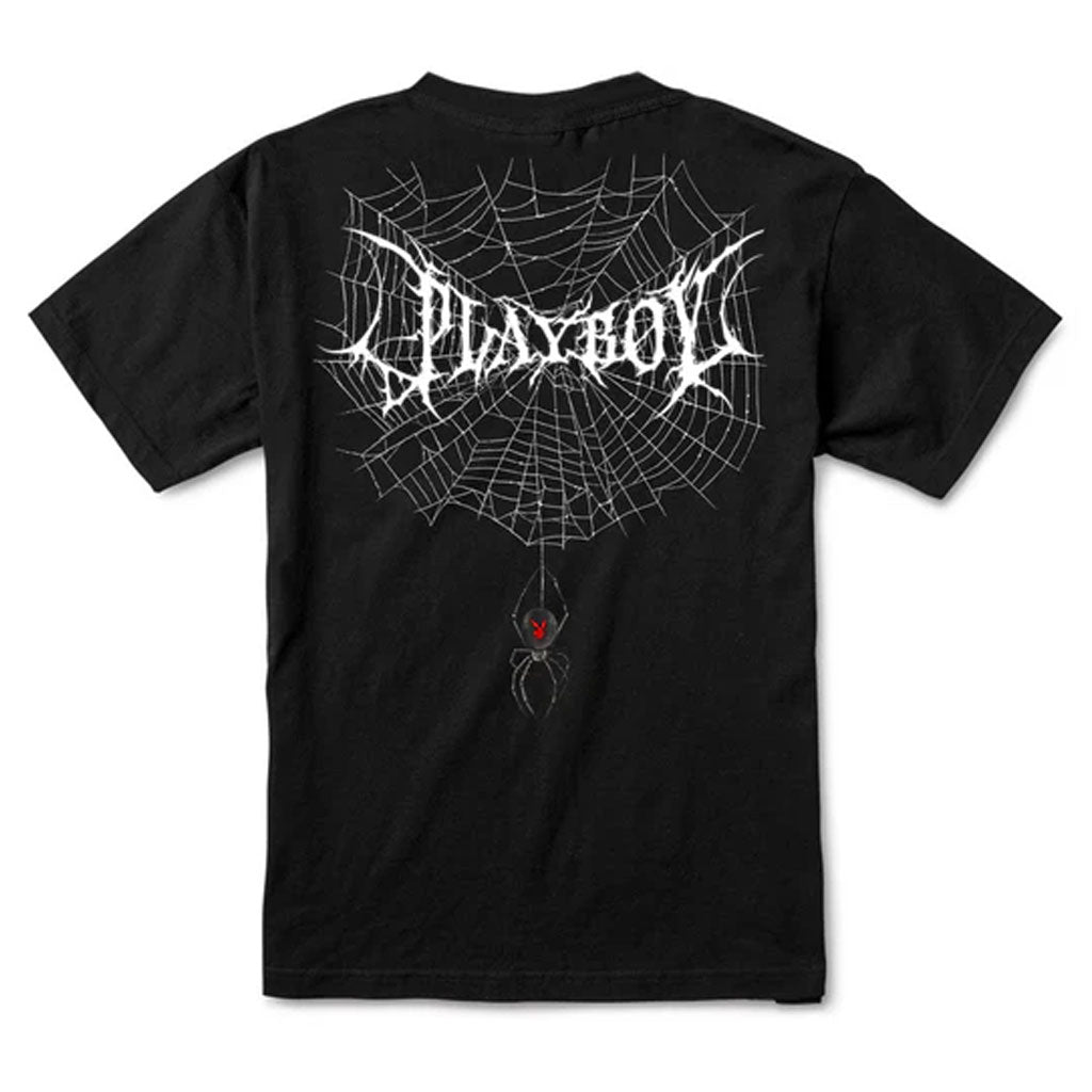 Color Bars x Playboy Black Widow Short Sleeve Tee - Black & White - Streetwear Fashion & Casual Wear