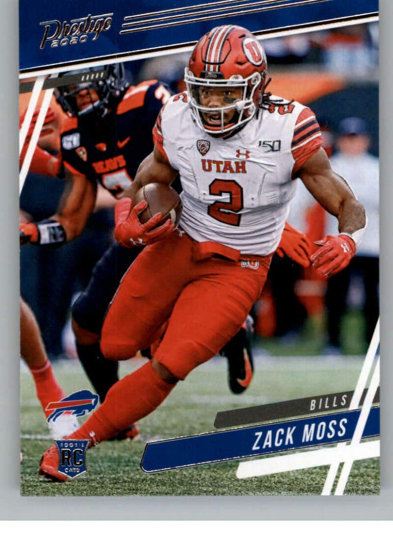 2020 Panini Prestige #300 Zack Moss Rookie Card - Buffalo Bills NFL Football Trading Card - Perfect for Collectors, Fans & Sports Memorabilia Enthusiasts