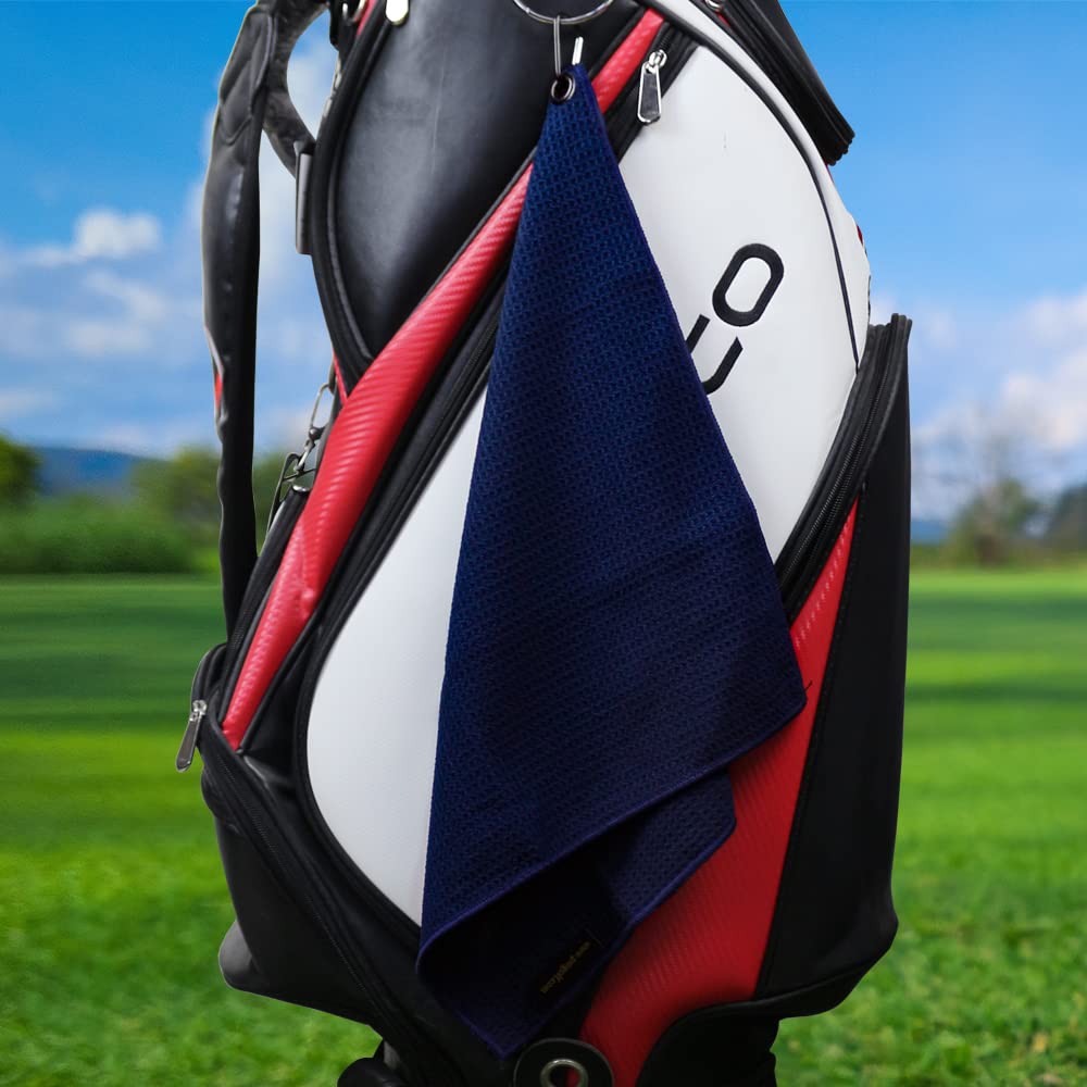 Myartte 2-Pack Premium Microfiber Golf Towels - 16