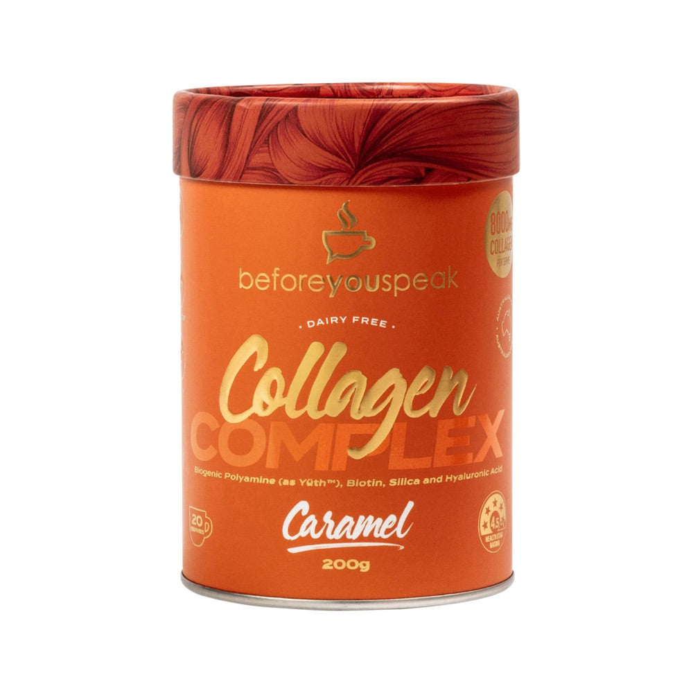 Before You Speak Collagen Complex Caramel 200g - Premium Collagen Supplement for Skin & Joint Health - Perfect for Daily Wellness Routine & Anti-Aging Support