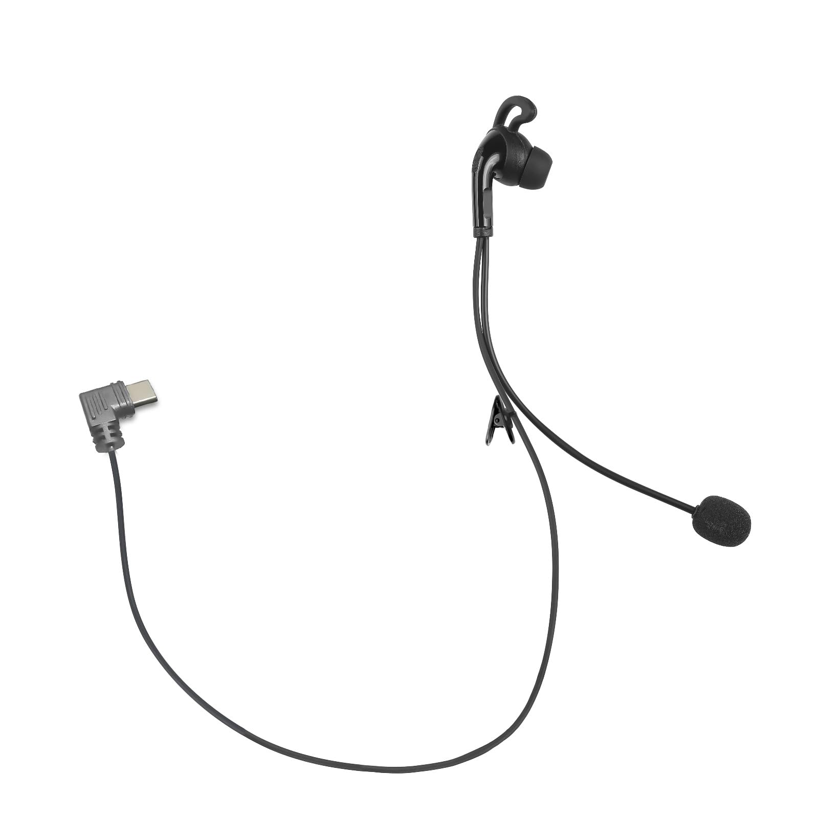 MIMIRACLE Referee Headset with Type-C In-Ear Earpiece - Compatible with V4 & V6 Referee Intercom Systems - Left Ear Design for Football, Soccer, Handball & Volleyball Officials - Perfect for Game Communication & On-Field Coordination