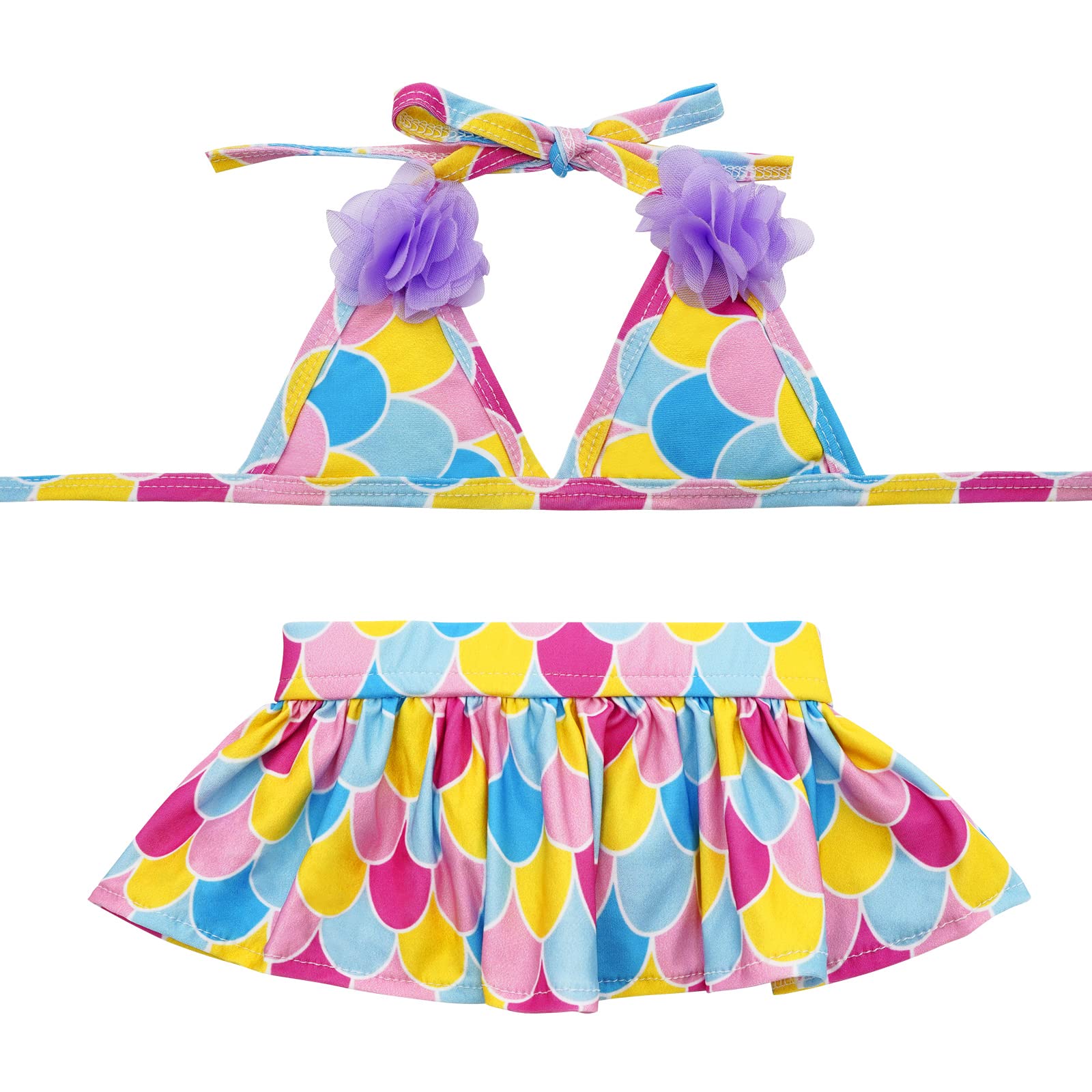 KYEESE Mermaid Dog Bikini Swimsuit for Small Dogs - Summer Beach Tutu Dress Bathing Suit Pet Clothes, Size Medium - Perfect for Pool Parties & Beach Outings