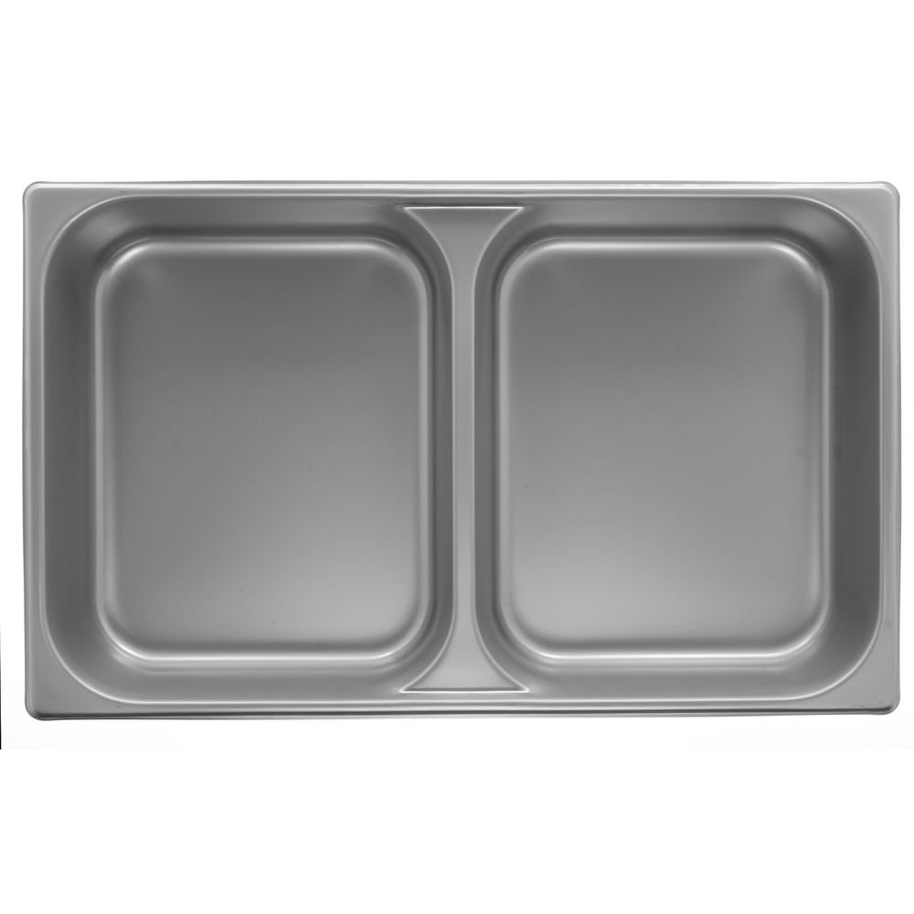 Stainless Steel Divided Steam Table Pan - Full Size 2 1/2