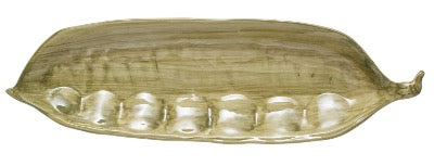 Hand Painted Stoneware Pea Pod Dish - Elegant Ceramic Serving Bowl for Salads, Sides & Appetizers - Perfect for Dinner Parties, Holiday Gatherings & Home Decor
