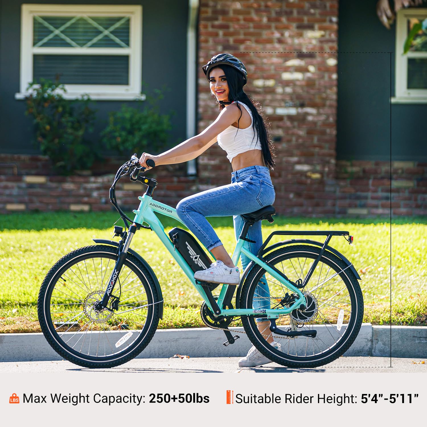 ADDMOTOR CITYPRO E-43 500W Electric Bike for Adults - 720WH 48V 15Ah UL Certified Battery, 95 Mile Range, 26