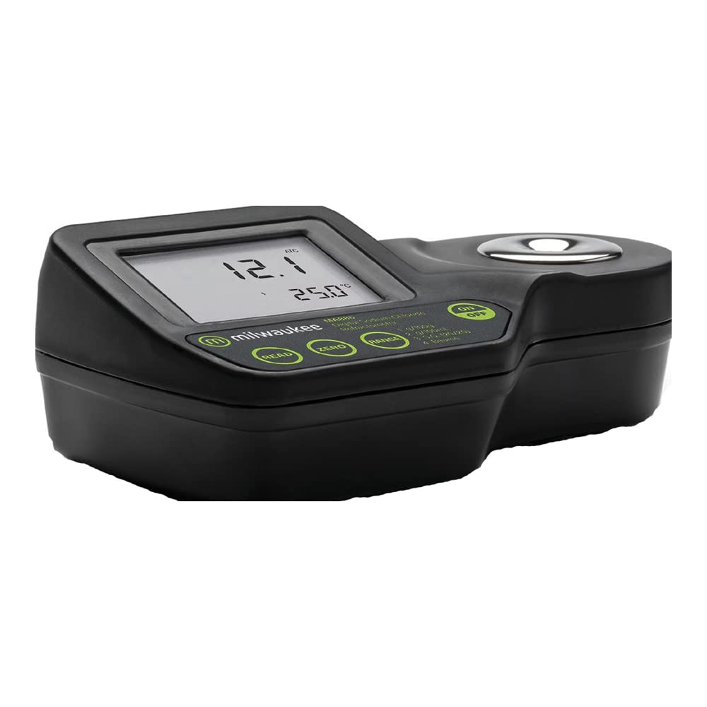 Milwaukee MA886 Digital Refractometer for Saltwater & Brine - 0-100% NaCl Range, 10°C to 40°C | Perfect for Aquariums, Food Processing & Marine Applications